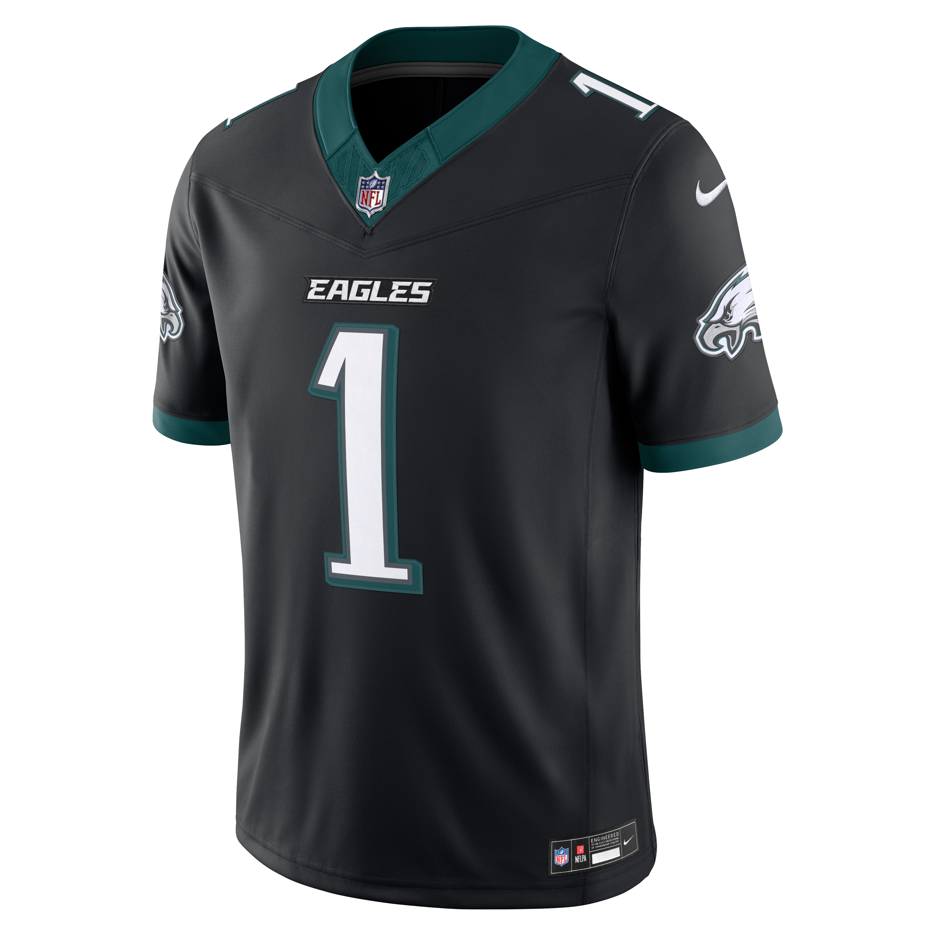 Men's Philadelphia Eagles Jalen Hurts Nike Black Alternate Vapor Fuse Stitched Limited Jersey