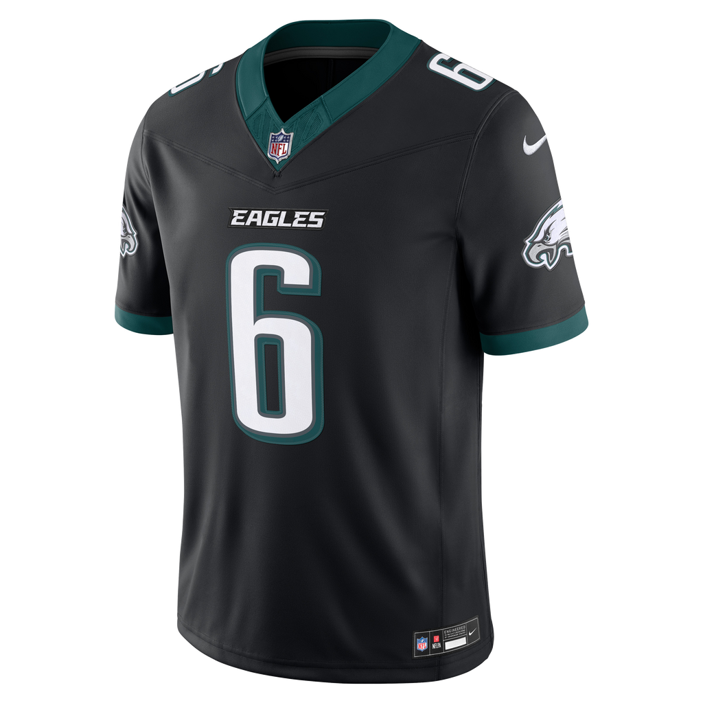 Men's Philadelphia Eagles Devonta Smith Nike Black Alternate Vapor Fuse Stitched Limited Jersey