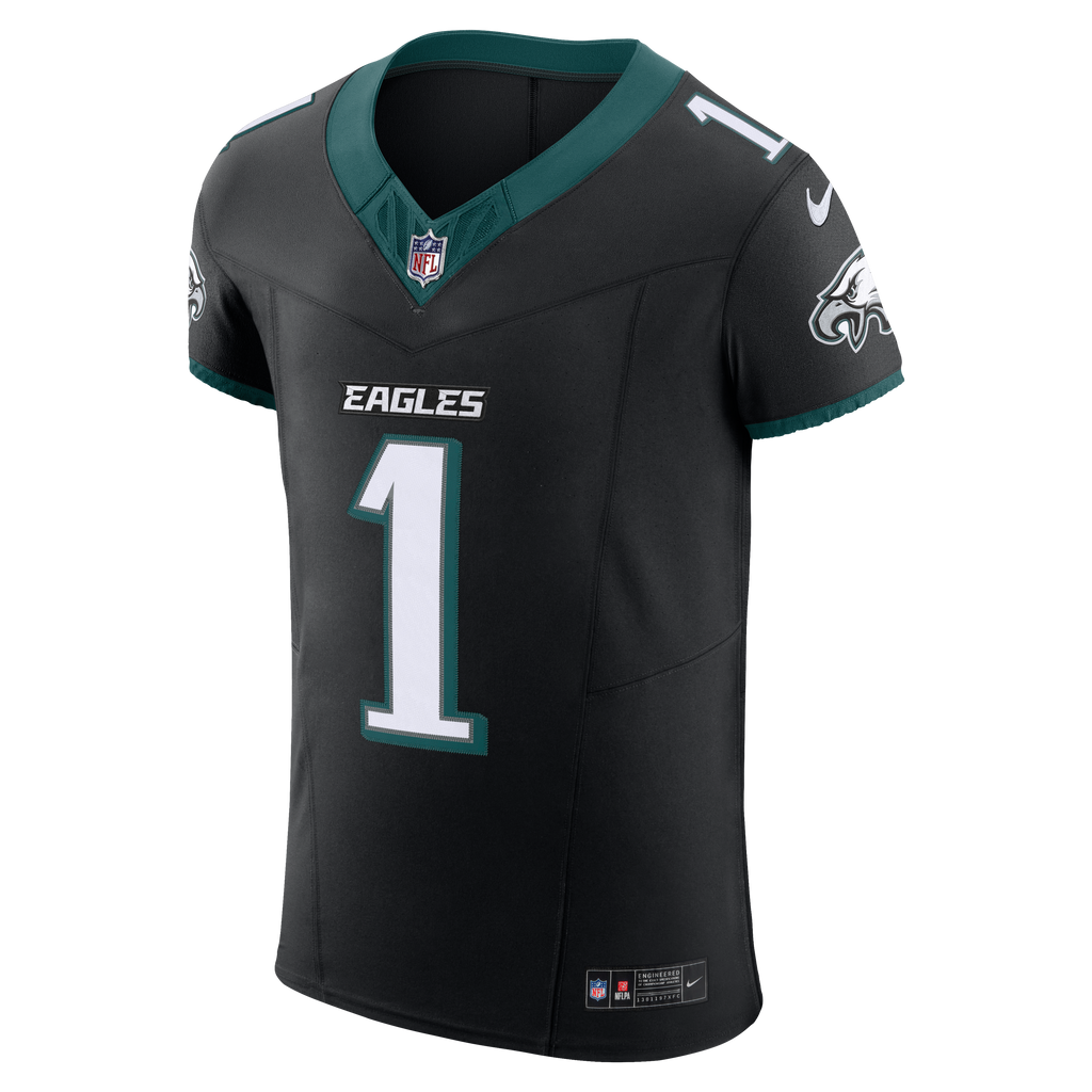 Men's Philadelphia Eagles Jalen Hurts Nike Black Alternate Vapor Fuse Elite Jersey
