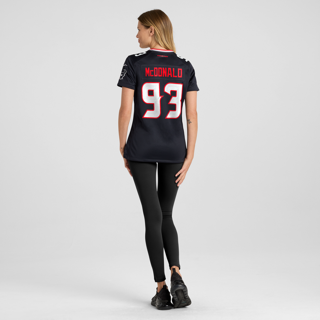 Women's Houston Texans Kayden Mcdonald Nike Navy Team Game Jersey