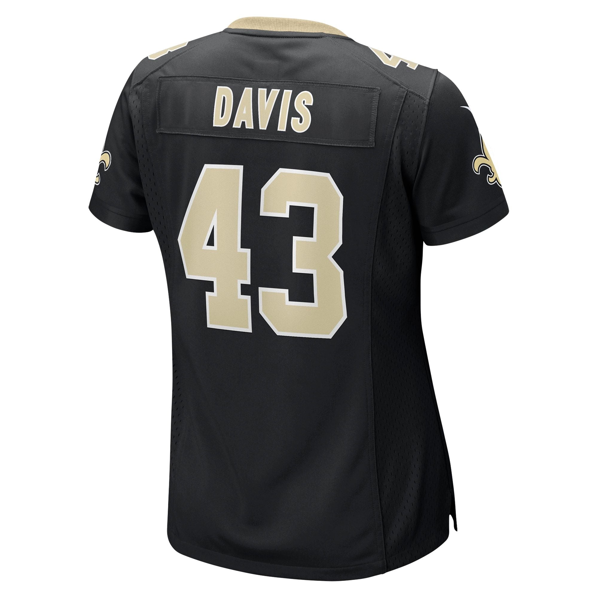 Women's New Orleans Saints Michael Davis Nike Black Team Game Jersey