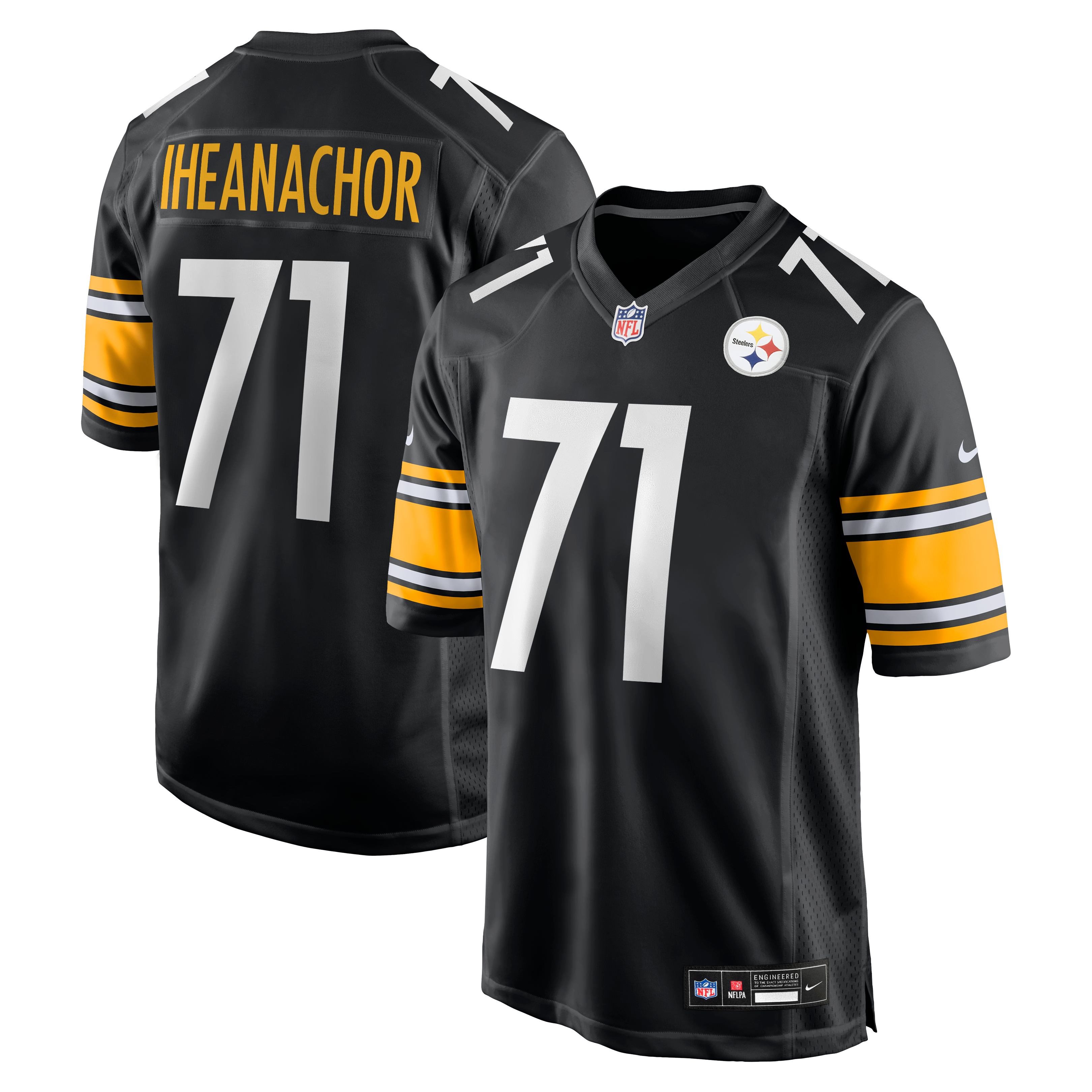 Men's Pittsburgh Steelers Max Iheanachor Nike Black 2026 Nfl Draft First Round Pick No 21 Team Game Jersey