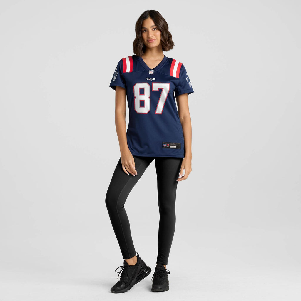 Women's New England Patriots Romeo Doubs Nike Navy Game Jersey