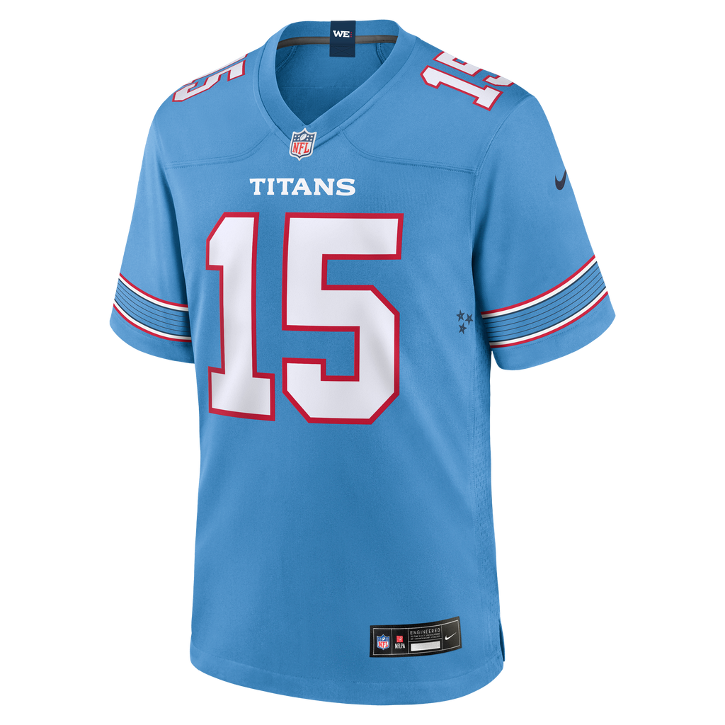 Men's Tennessee Titans Keldric Faulk Nike Light Blue Team Game Jersey