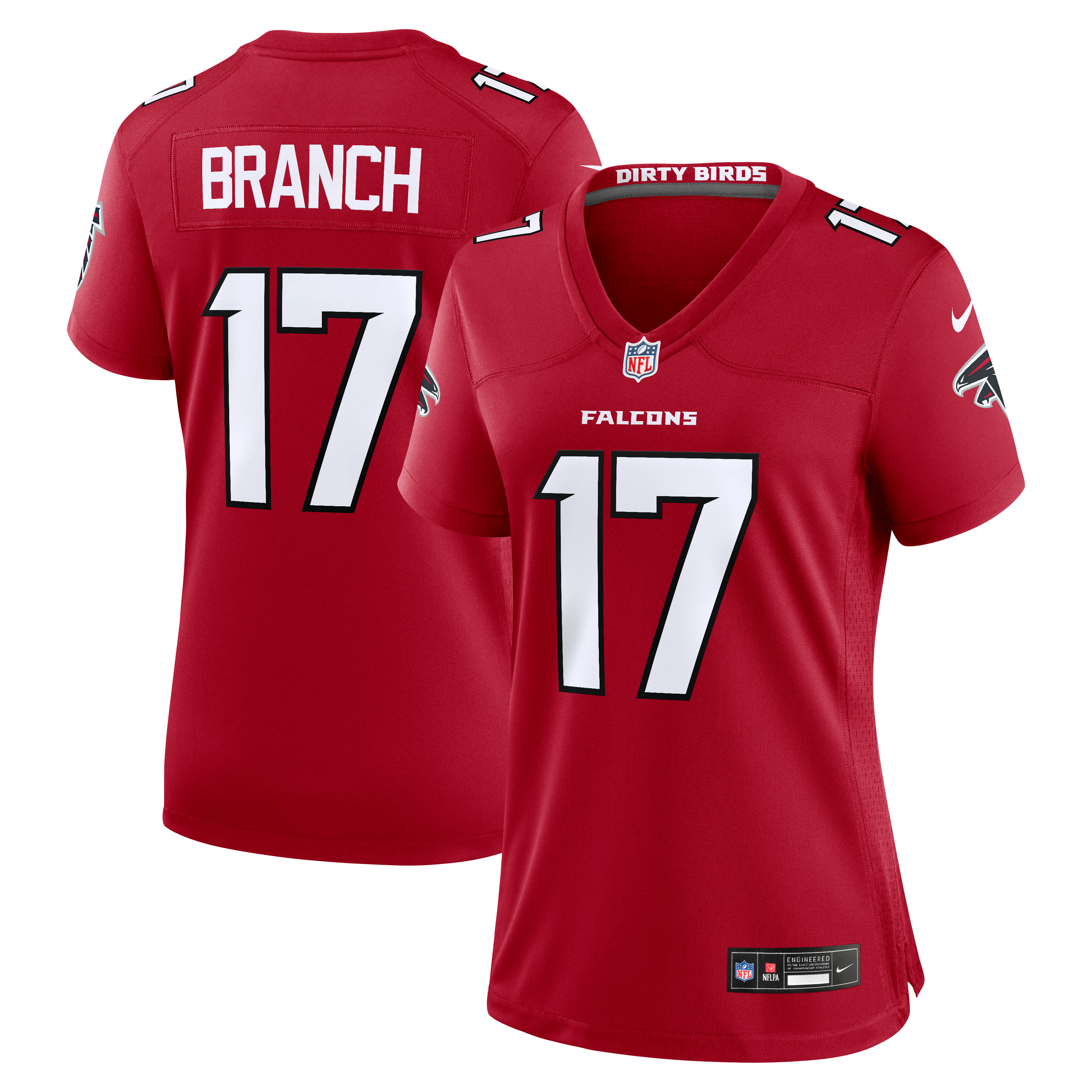 Women's Atlanta Falcons Zachariah Branch Nike Red Team Game Jersey
