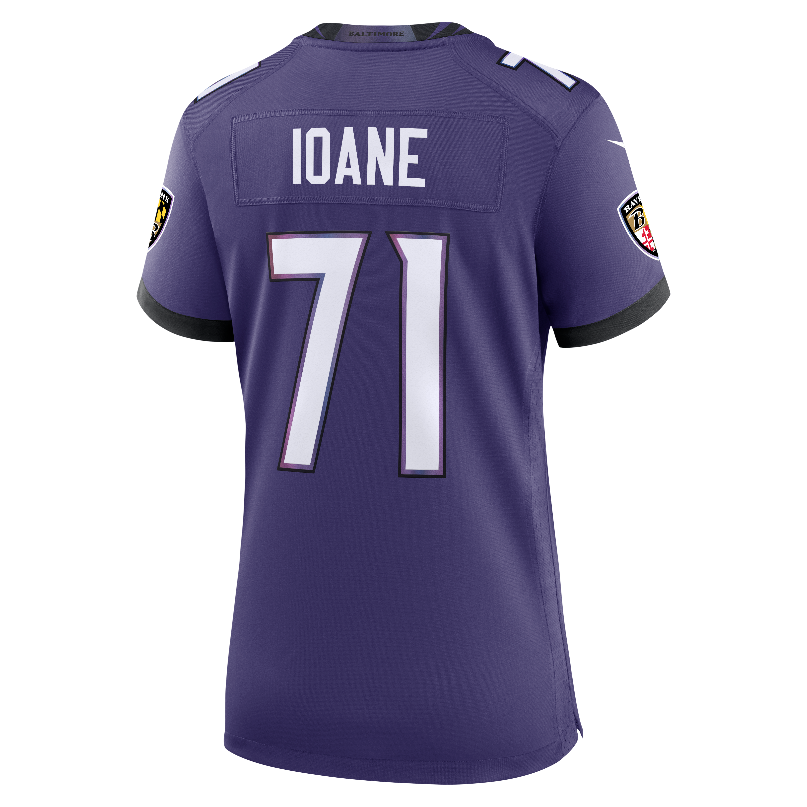 Women's Baltimore Ravens Olaivavega Ioane Nike Purple Team Game Jersey