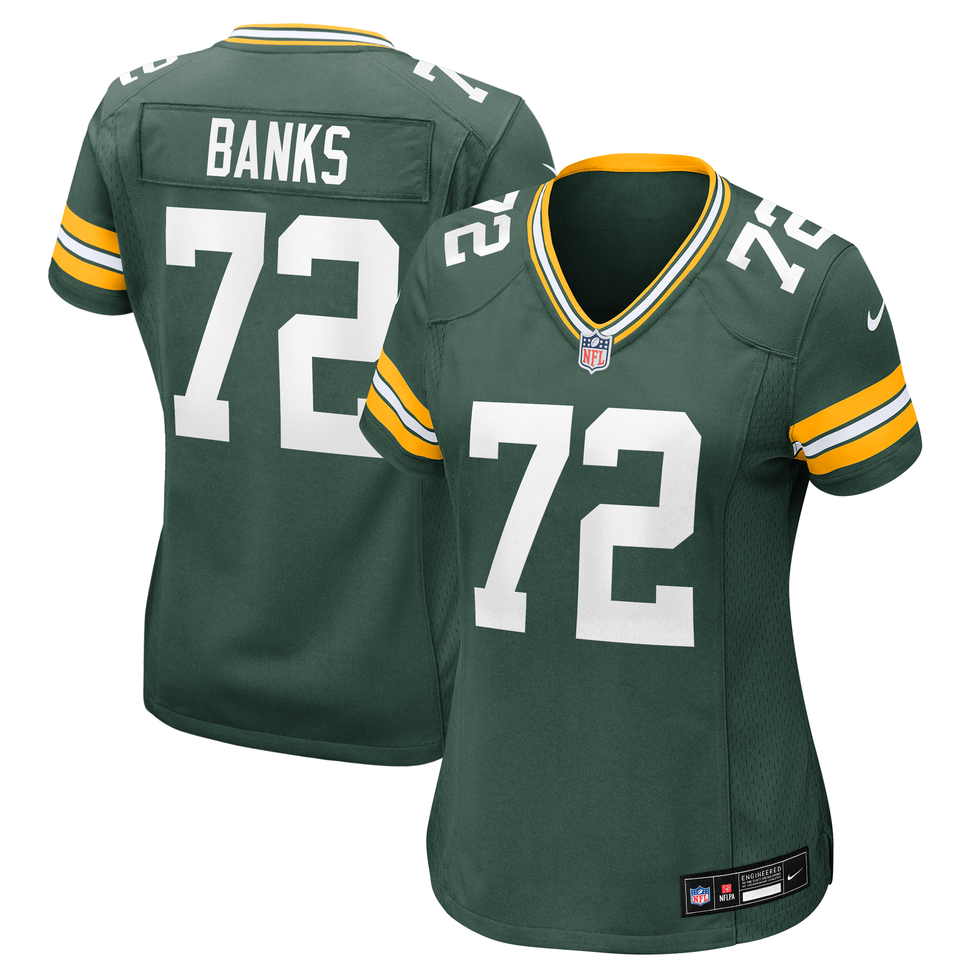 Women's Green Bay Packers Brant Banks Nike Green Team Game Jersey