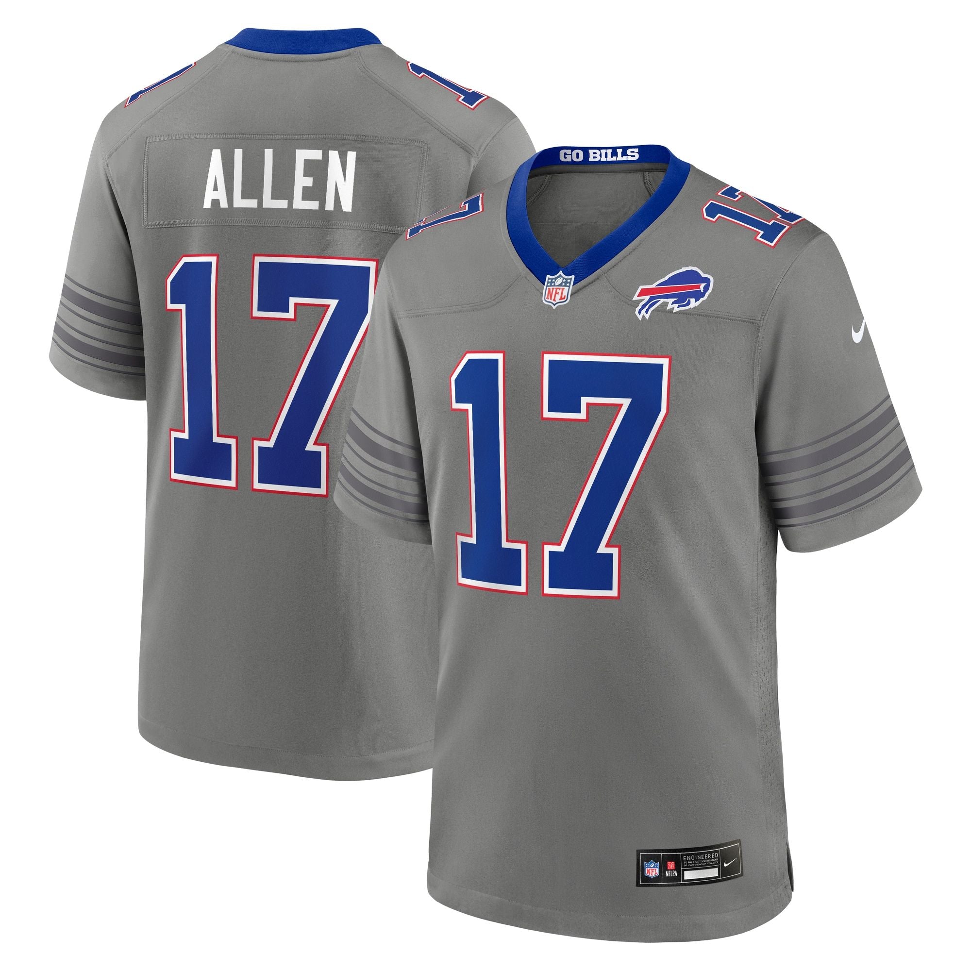 Men's Buffalo Bills Josh Allen Nike Gray Nickel City Game Jersey
