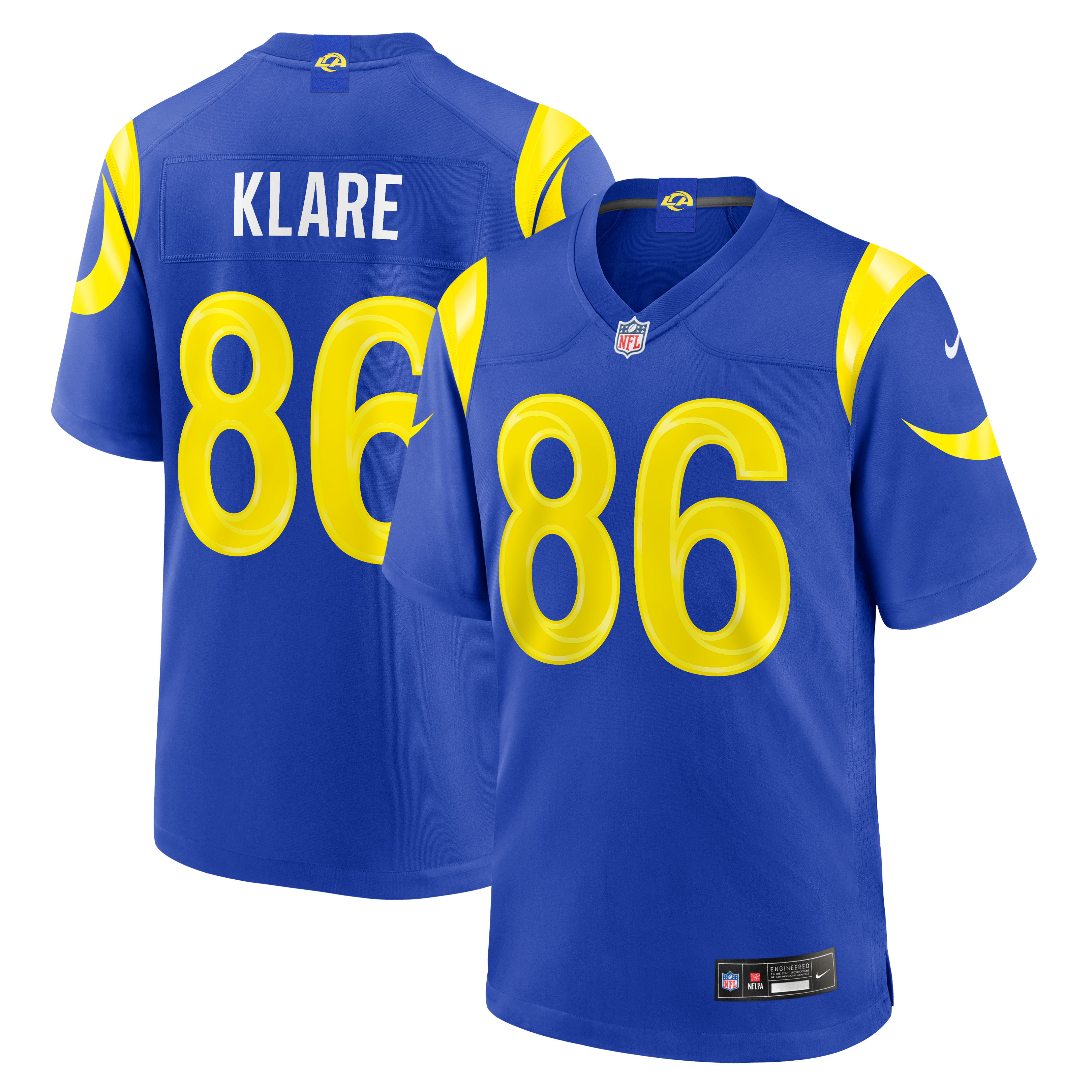 Men's Los Angeles Rams Max Klare Nike Royal Team Game Jersey