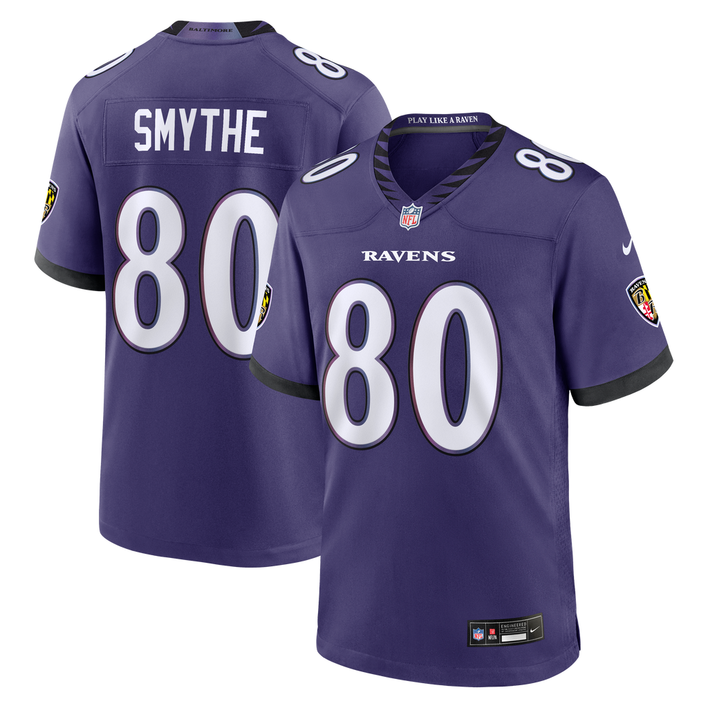 Men's Baltimore Ravens Durham Smythe Nike Purple Team Game Jersey