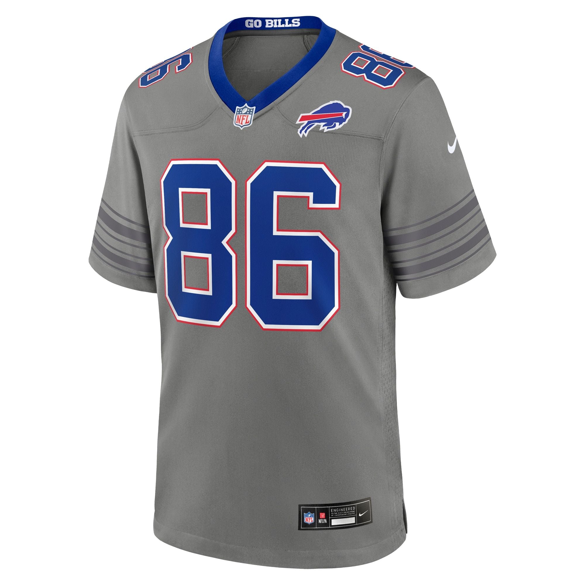 Men's Buffalo Bills Dalton Kincaid Nike Gray Nickel City Game Jersey