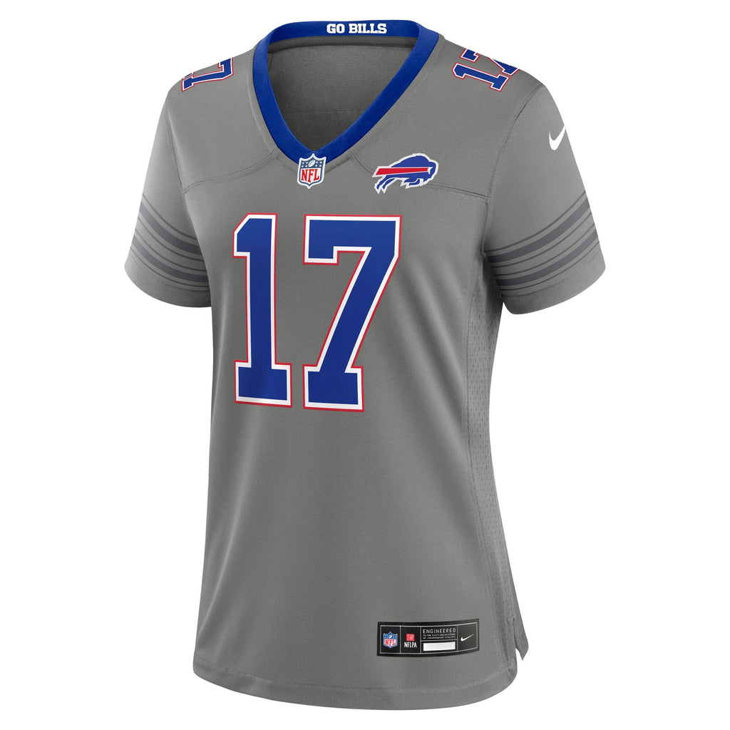 Women's Buffalo Bills Josh Allen Nike Gray Nickel City Game Jersey
