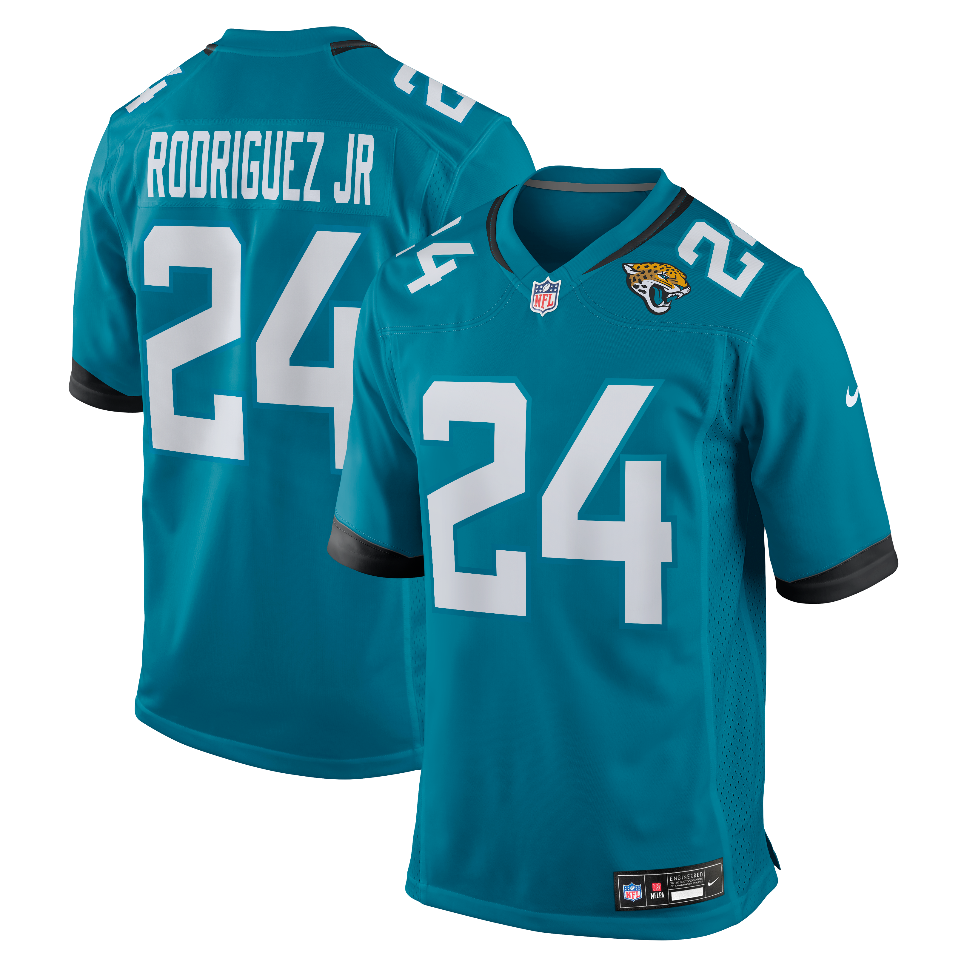 Men's Jacksonville Jaguars Chris Rodriguez Jr Nike Teal Team Game Jersey