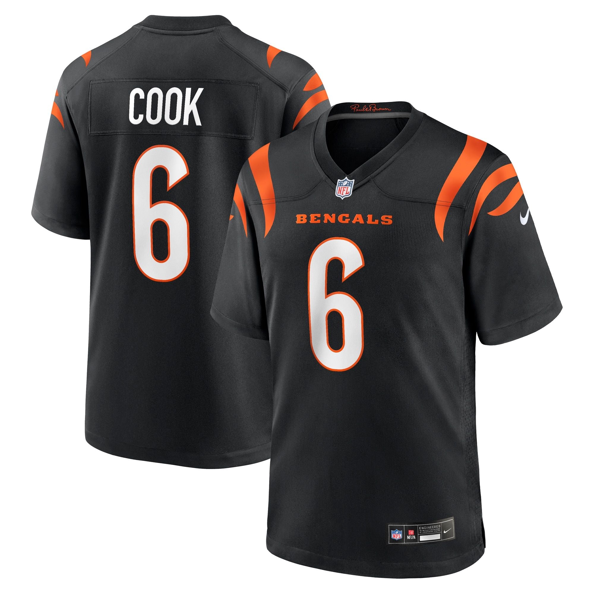 Men's Cincinnati Bengals Bryan Cook Nike Black Team Game Jersey