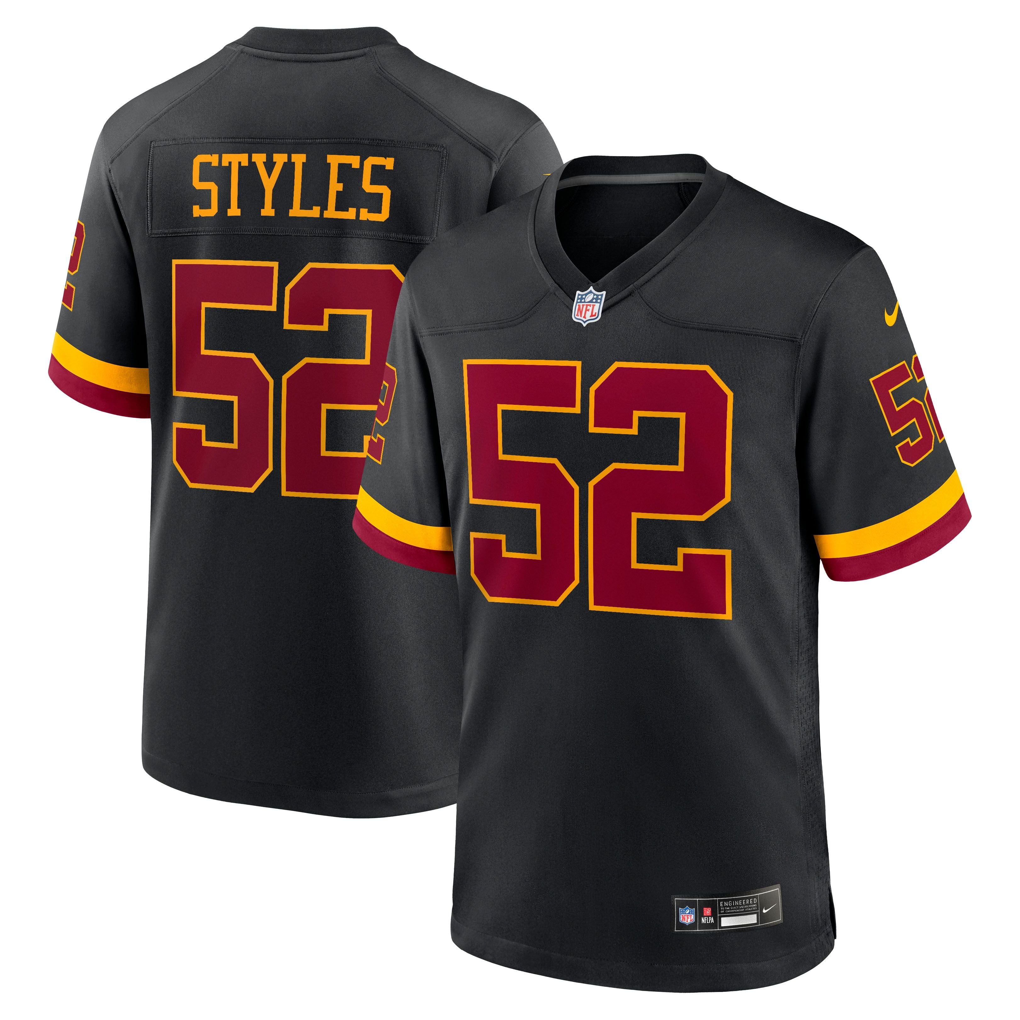 Men's Washington Commanders Sonny Styles Nike Black Game Player Jersey