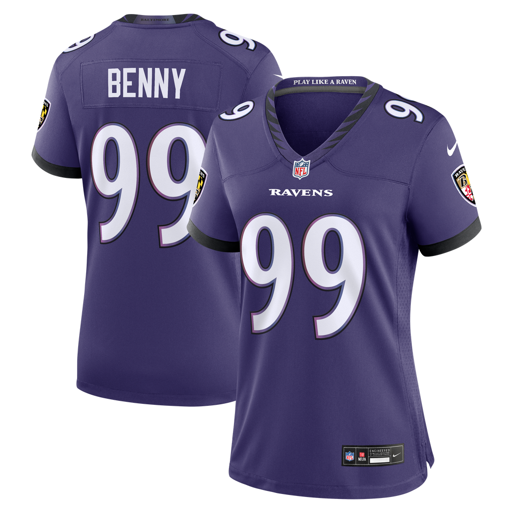 Women's Baltimore Ravens Rayshaun Benny Nike Purple Team Game Jersey