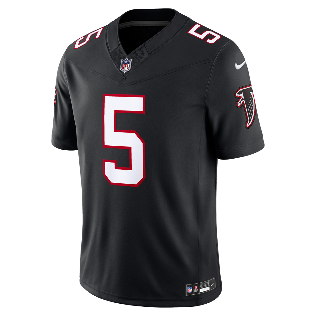 Men's Atlanta Falcons Drake London Nike Black Alternate Throwback Vapor Fuse Stitched Limited Jersey