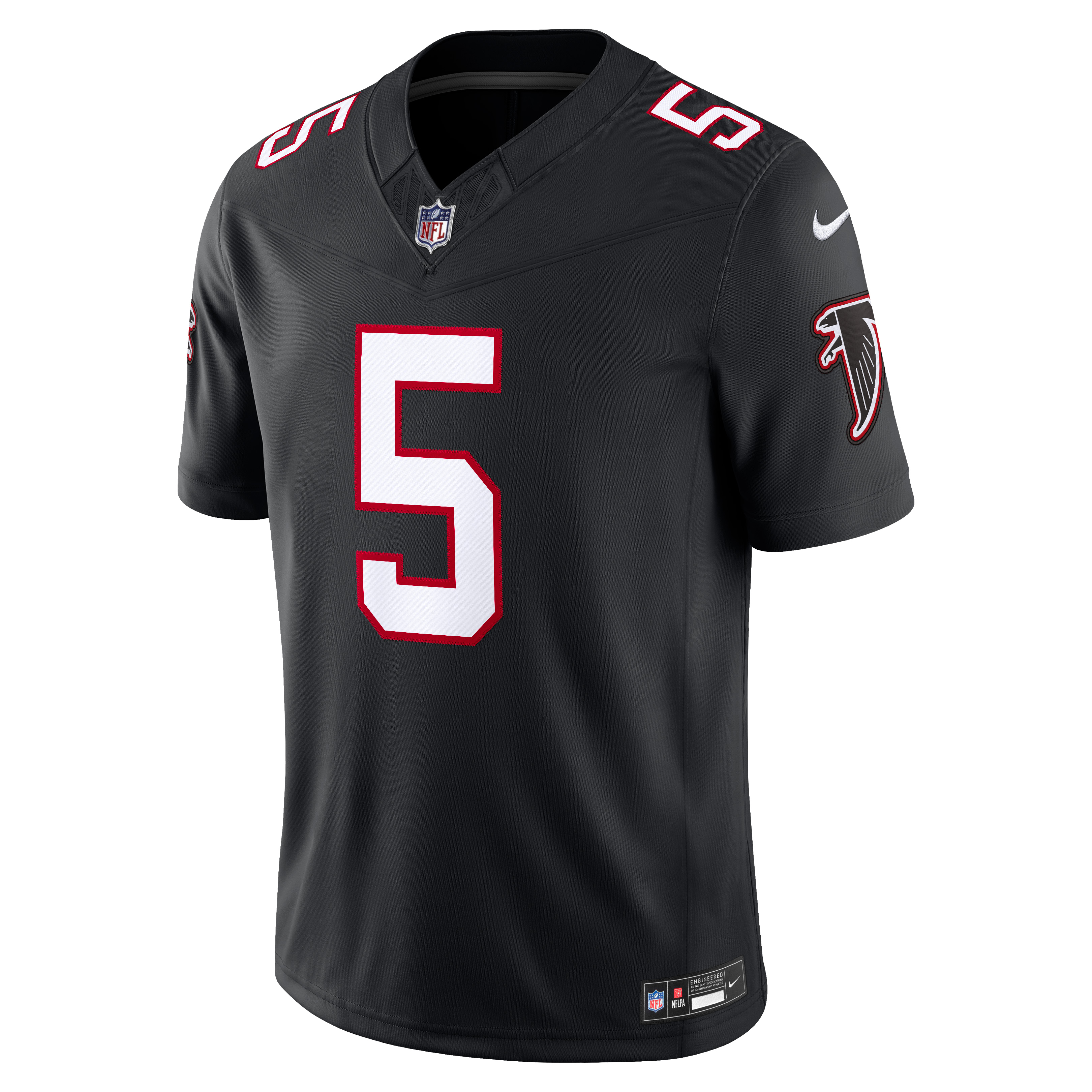 Men's Atlanta Falcons Drake London Nike Black Alternate Throwback Vapor Fuse Stitched Limited Jersey