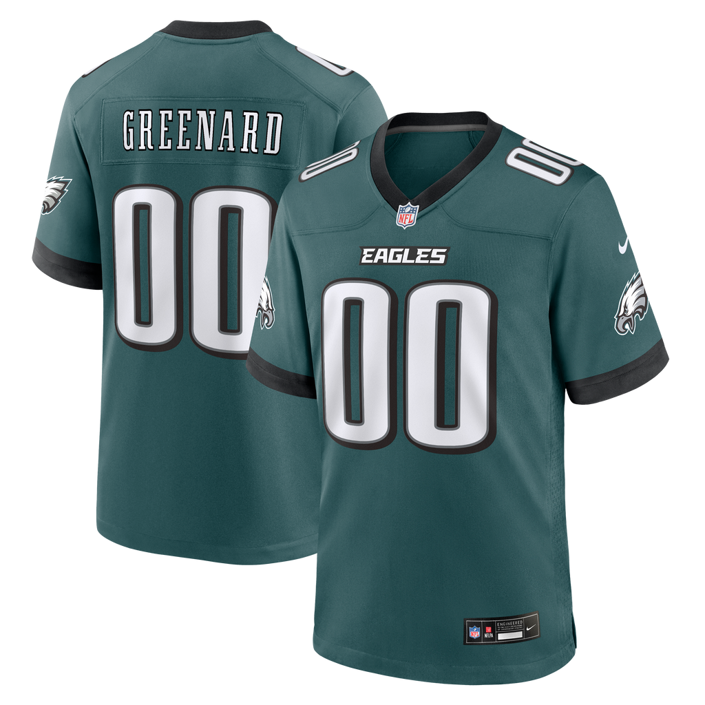 Men's Philadelphia Eagles Jonathan Greenard Nike Midnight Green Game Jersey