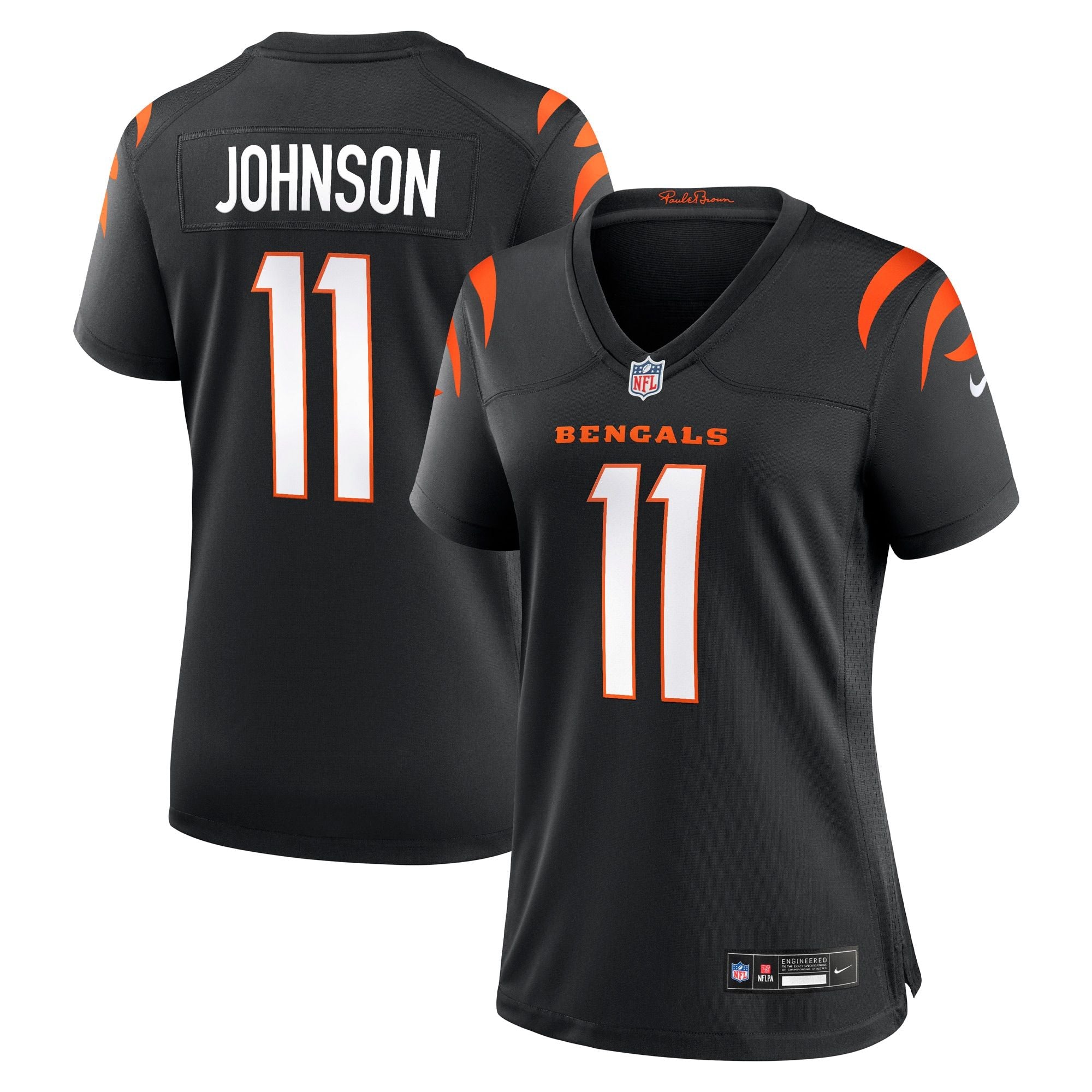 Women's Cincinnati Bengals Josh Johnson Nike Black Team Game Jersey