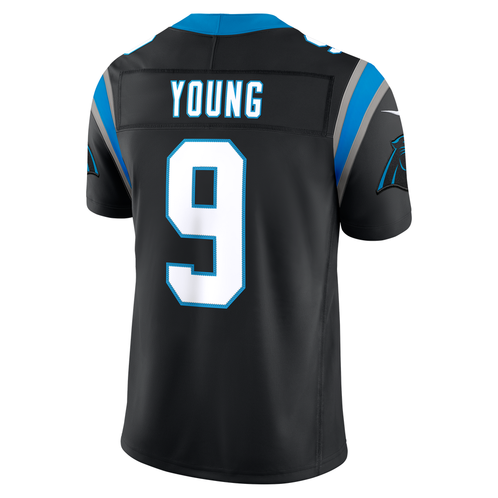 Men's Carolina Panthers Bryce Young Nike Black Team Vapor Fuse Stitched Limited Jersey