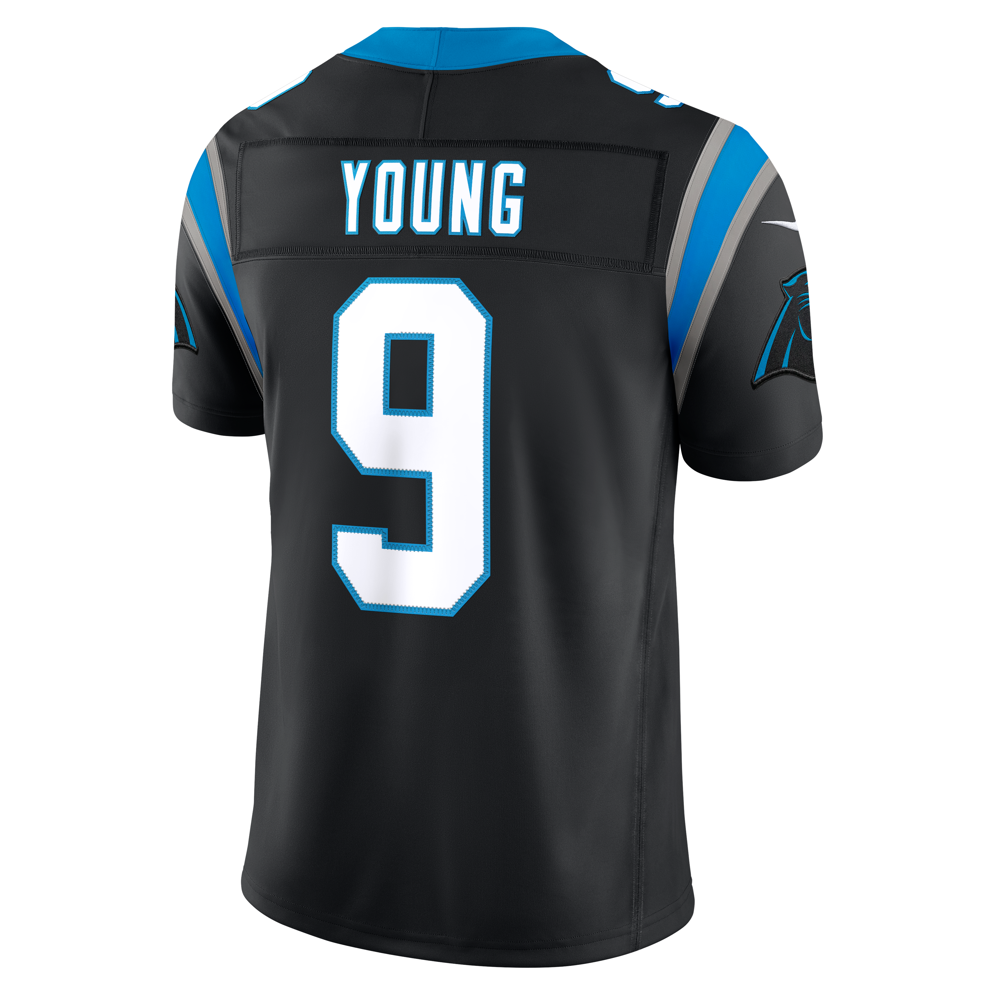 Men's Carolina Panthers Bryce Young Nike Black Team Vapor Fuse Stitched Limited Jersey
