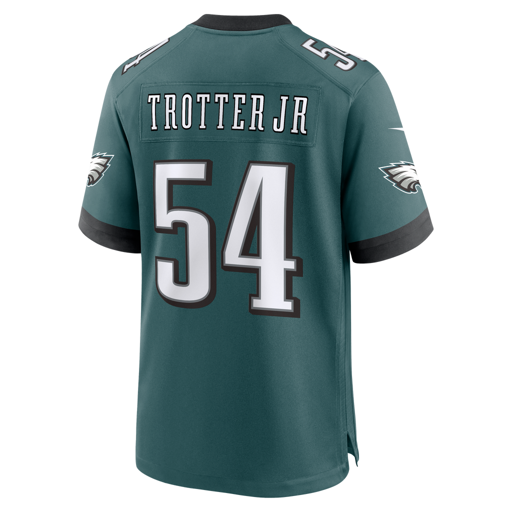 Men's Philadelphia Eagles Jeremiah Trotter Jr Nike Midnight Green Team Game Jersey