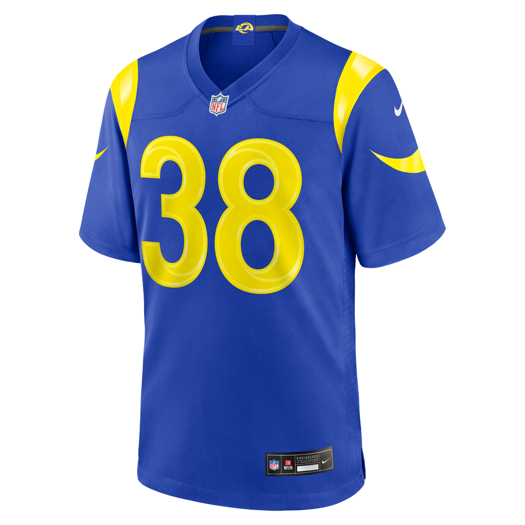 Men's Los Angeles Rams Dan Villari Nike Royal Game Jersey