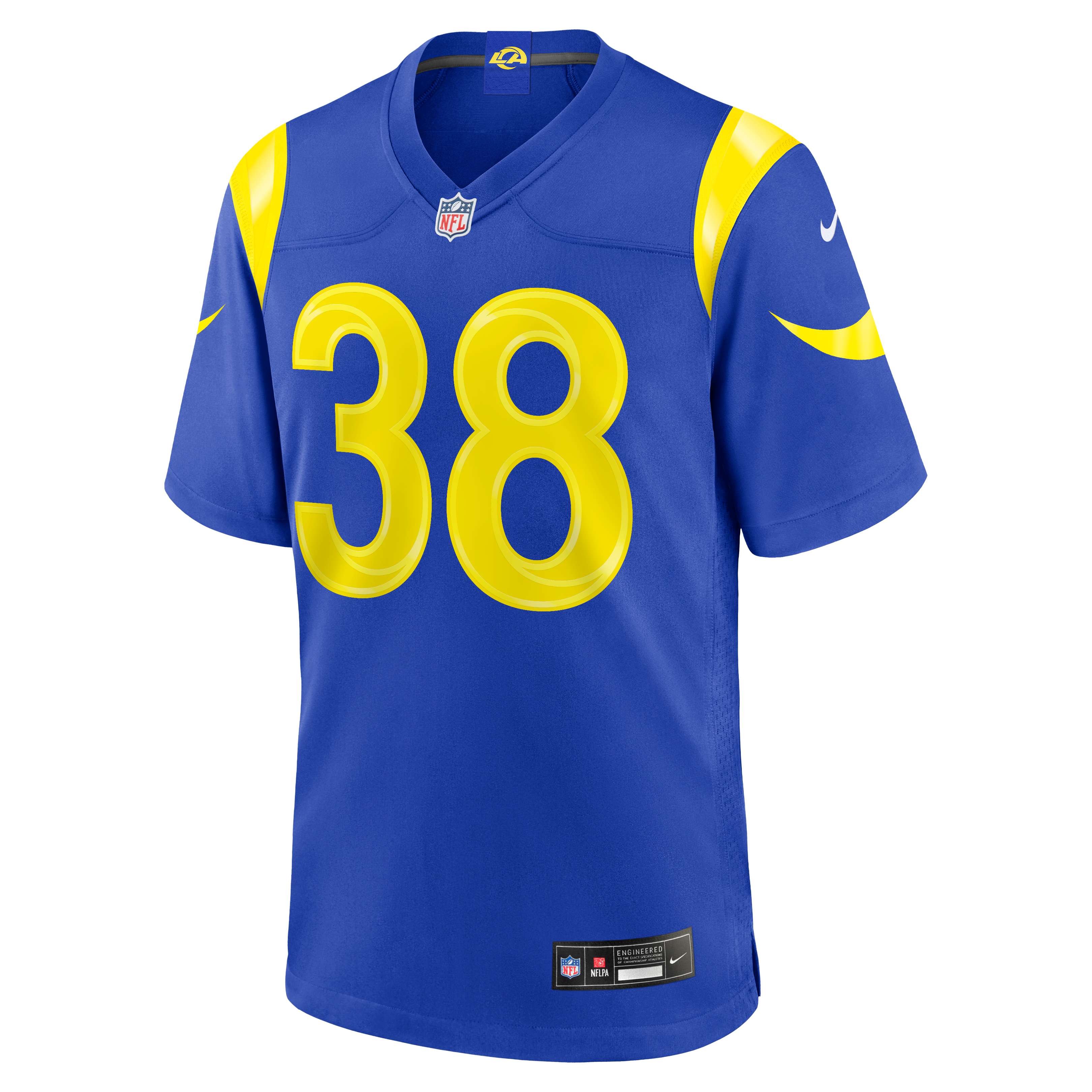 Men's Los Angeles Rams Dan Villari Nike Royal Game Jersey