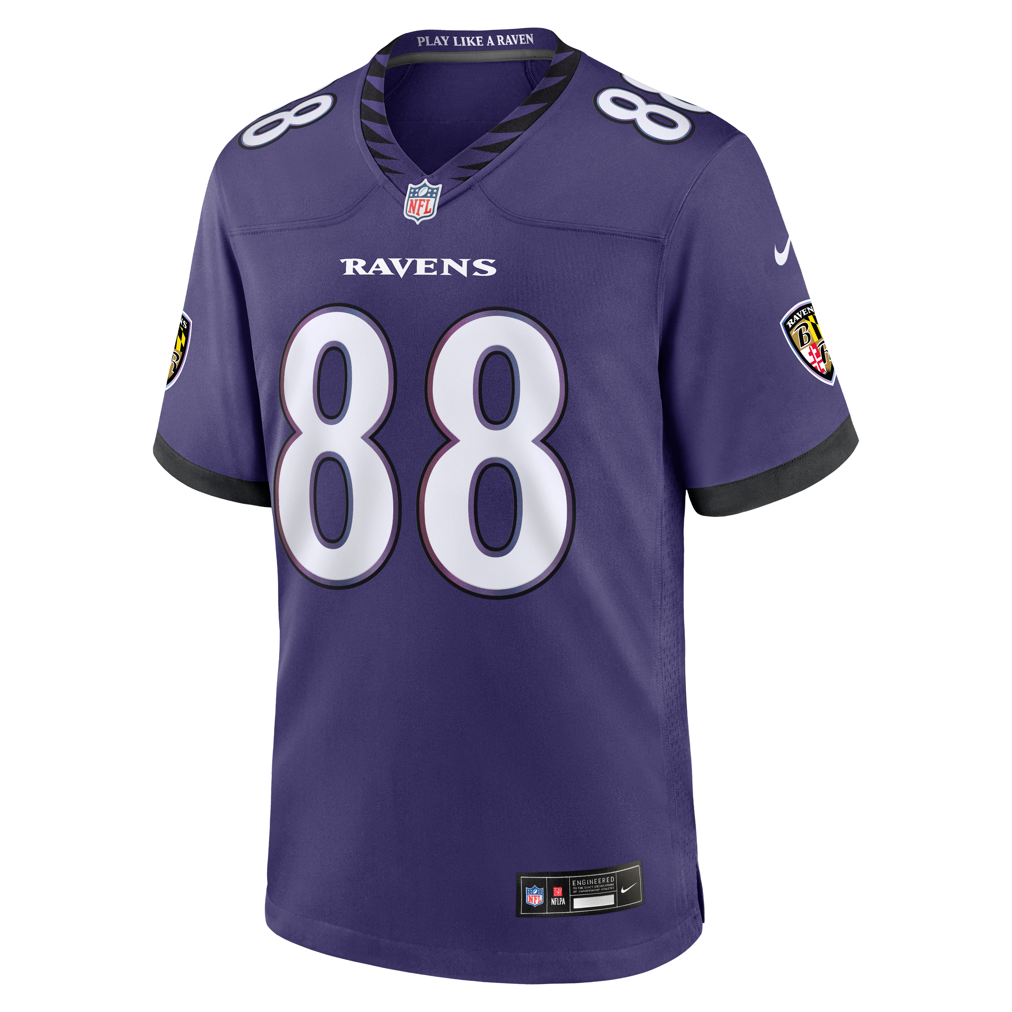 Men's Baltimore Ravens Matthew Hibner Nike Purple Team Game Jersey