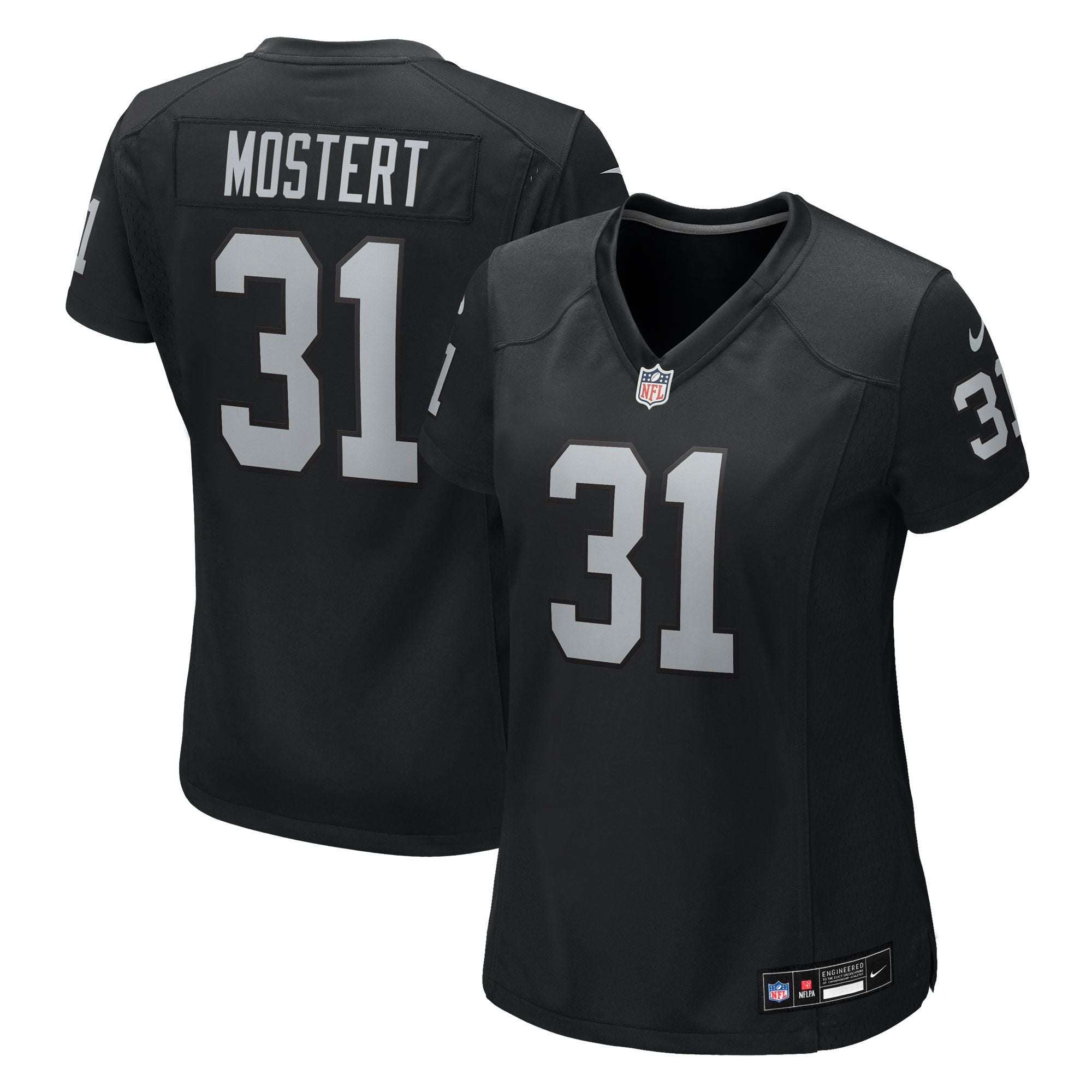 Women's Las Vegas Raiders Raheem Mostert Nike Black Team Game Jersey