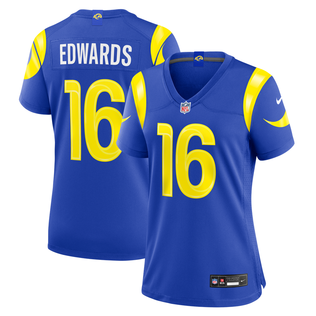 Women's Los Angeles Rams Tru Edwards Nike Royal Team Game Jersey