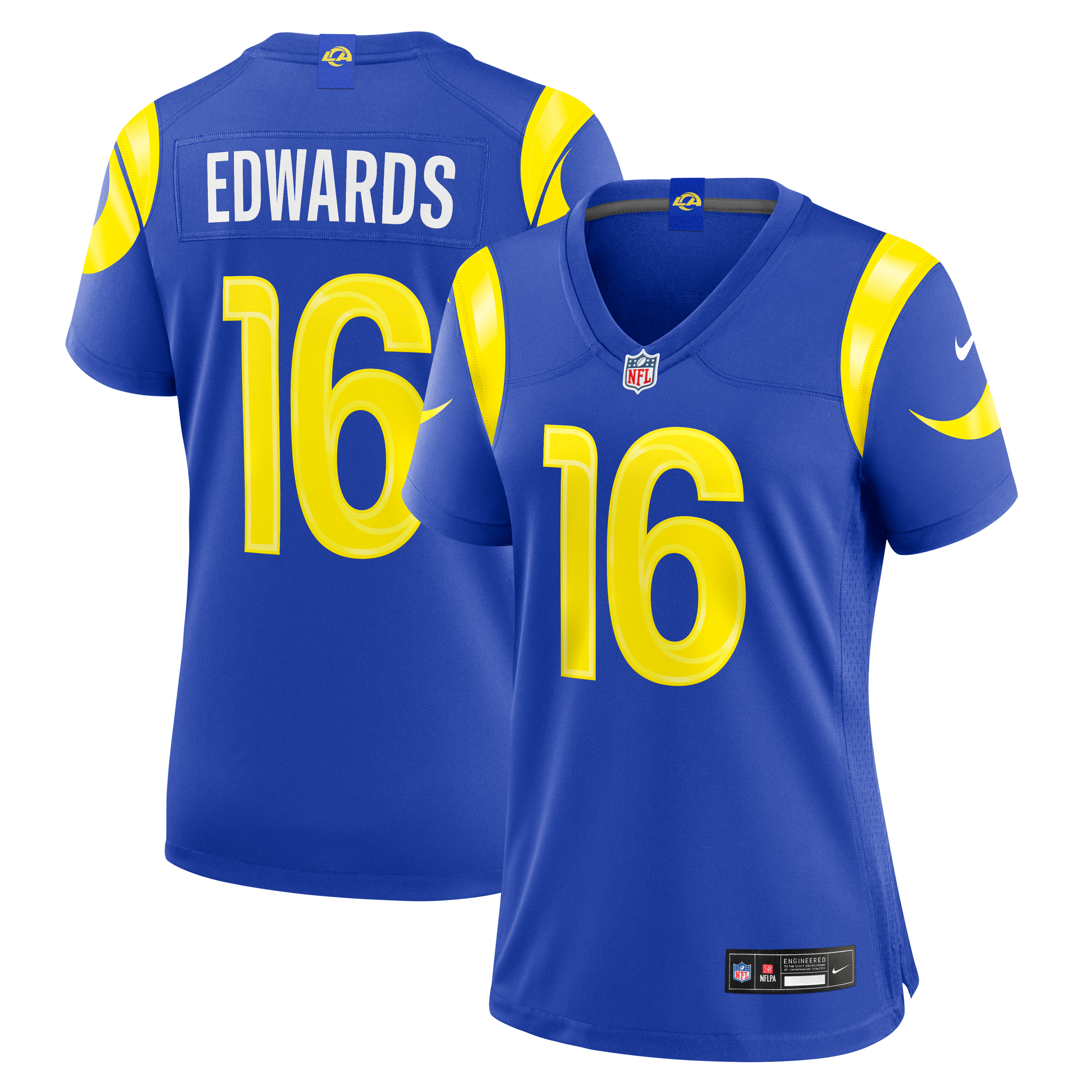 Women's Los Angeles Rams Tru Edwards Nike Royal Team Game Jersey