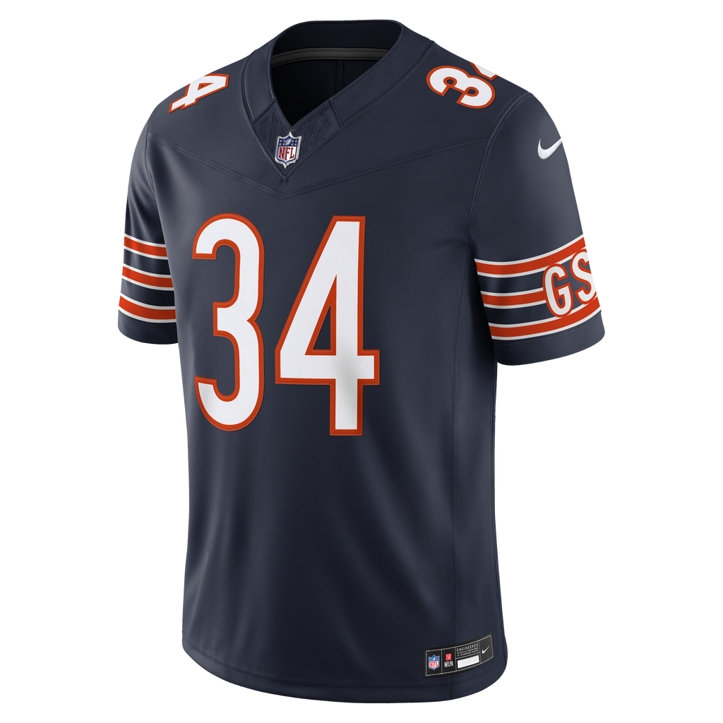 Men's Chicago Bears Walter Payton Nike Navy Vapor Fuse Stitched Retired Limited Jersey