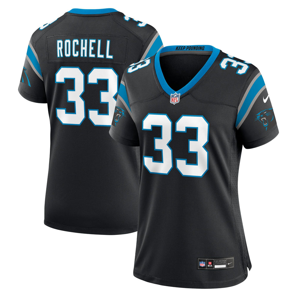 Women's Carolina Panthers Robert Rochell Nike Black Team Game Jersey