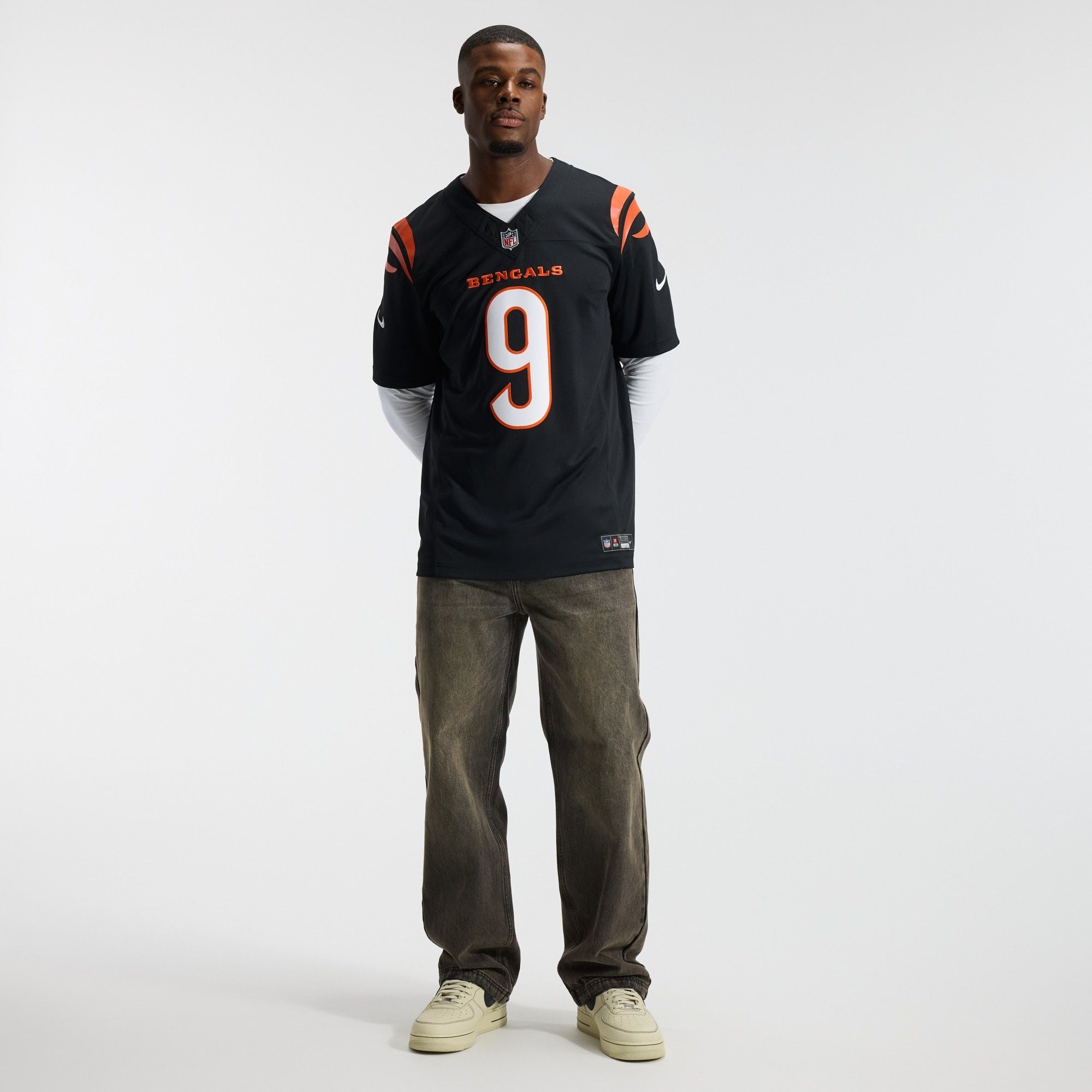 Men's Cincinnati Bengals Joe Burrow Nike Black Team Vapor Fuse Stitched Limited Jersey