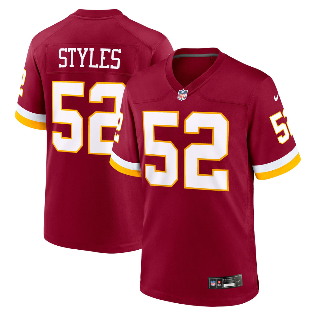 Men's Washington Commanders Sonny Styles Nike Burgundy 2026 Nfl Draft First Round Pick No 7 Team Game Jersey