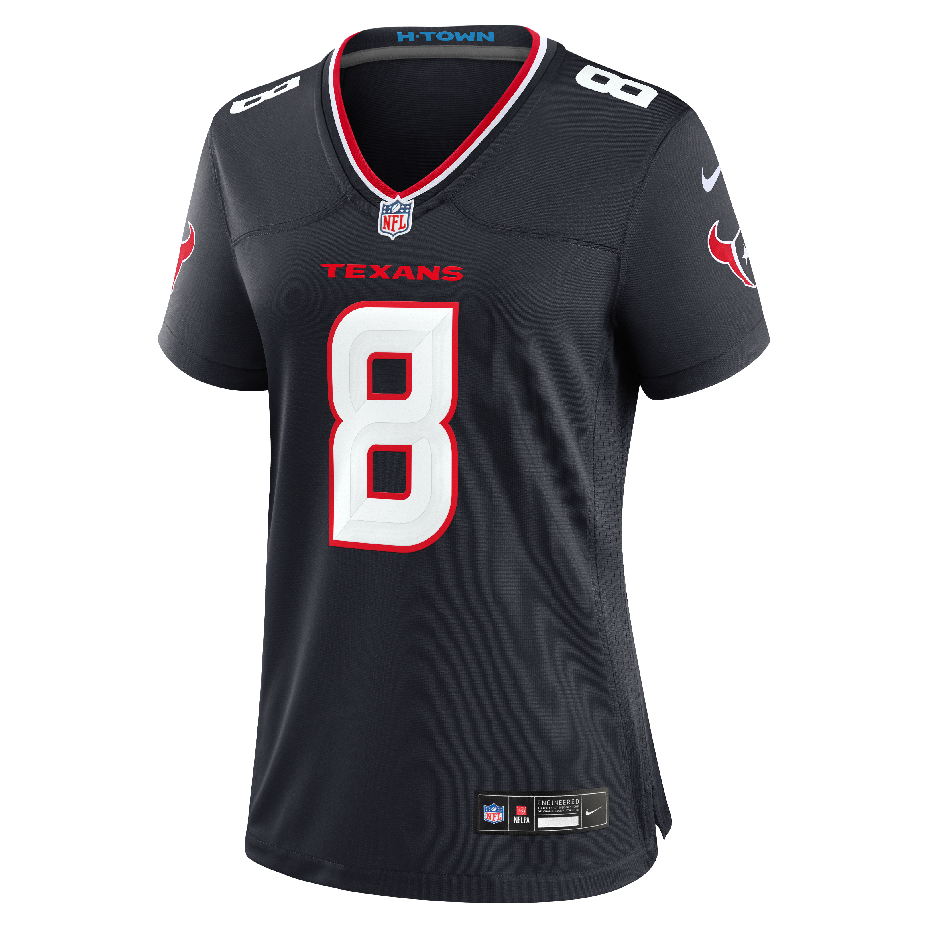 Women's Houston Texans Cade Stover Nike Navy Team Game Jersey