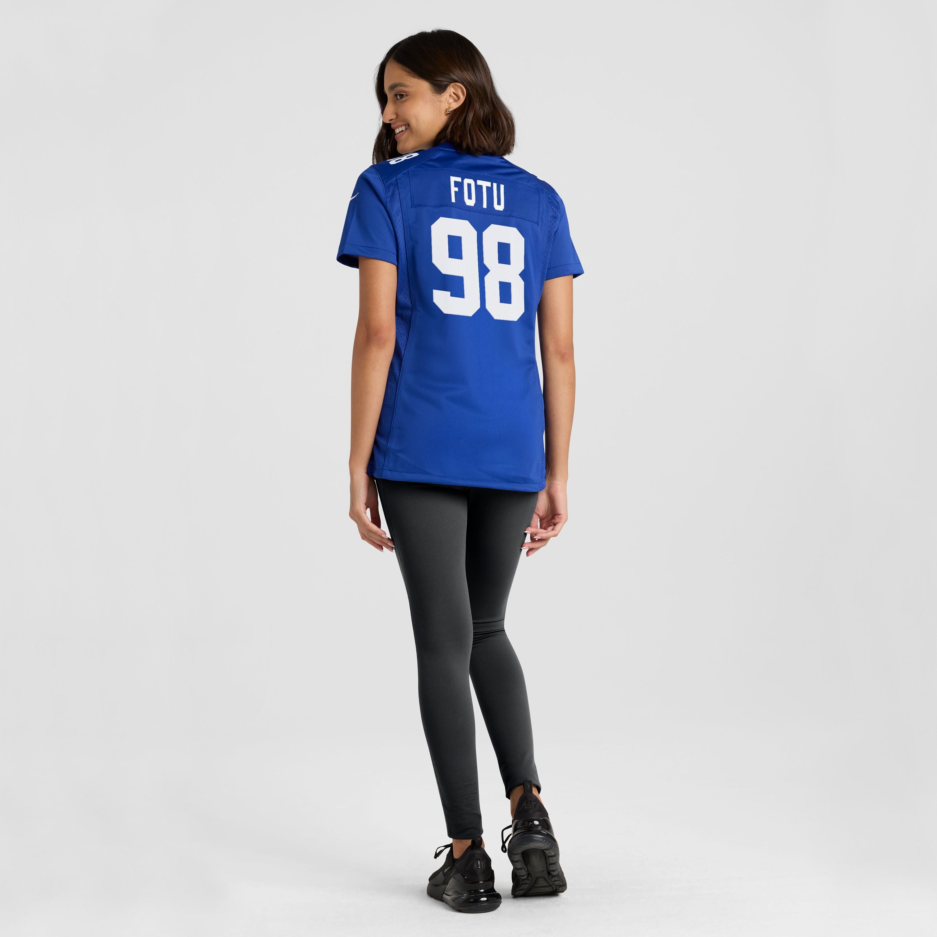 Women's New York Giants Leki Fotu Nike Royal Team Game Jersey
