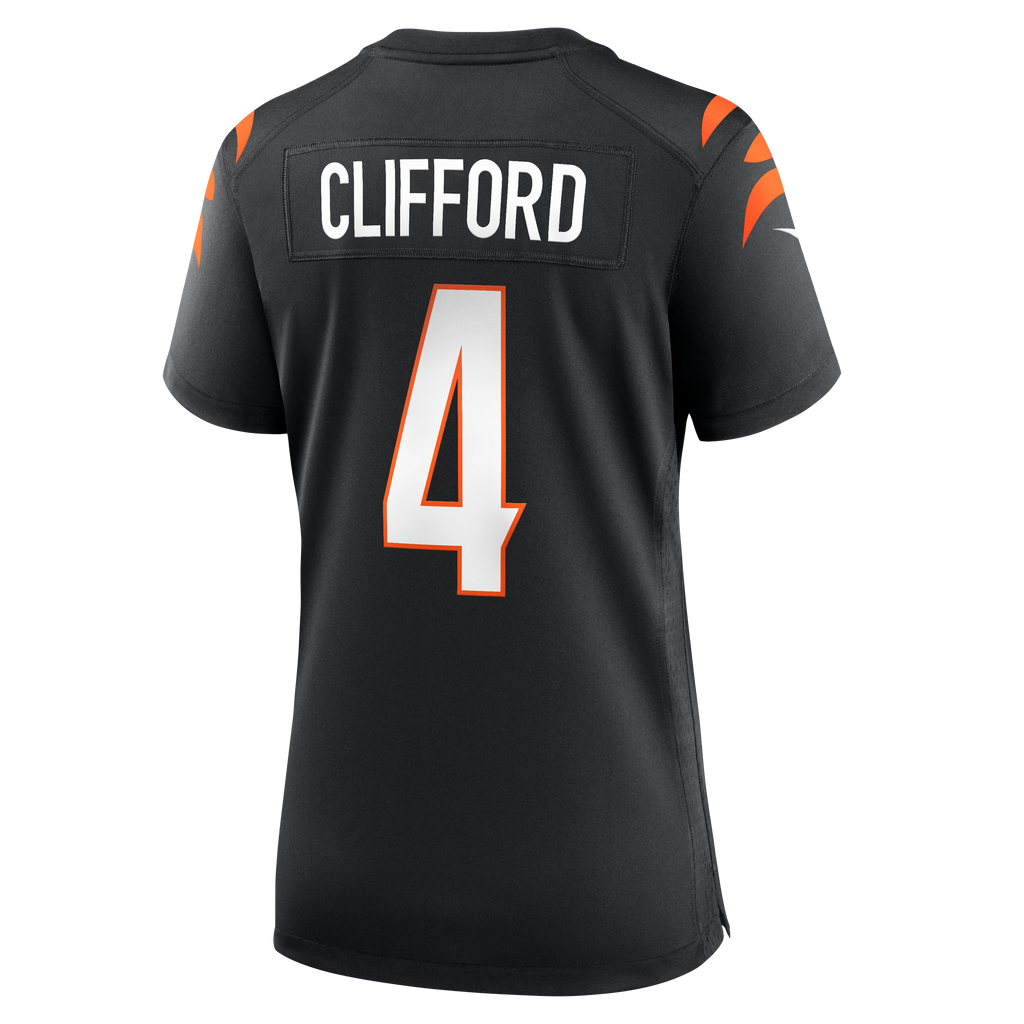 Women's Cincinnati Bengals Sean Clifford Nike Black Team Game Jersey