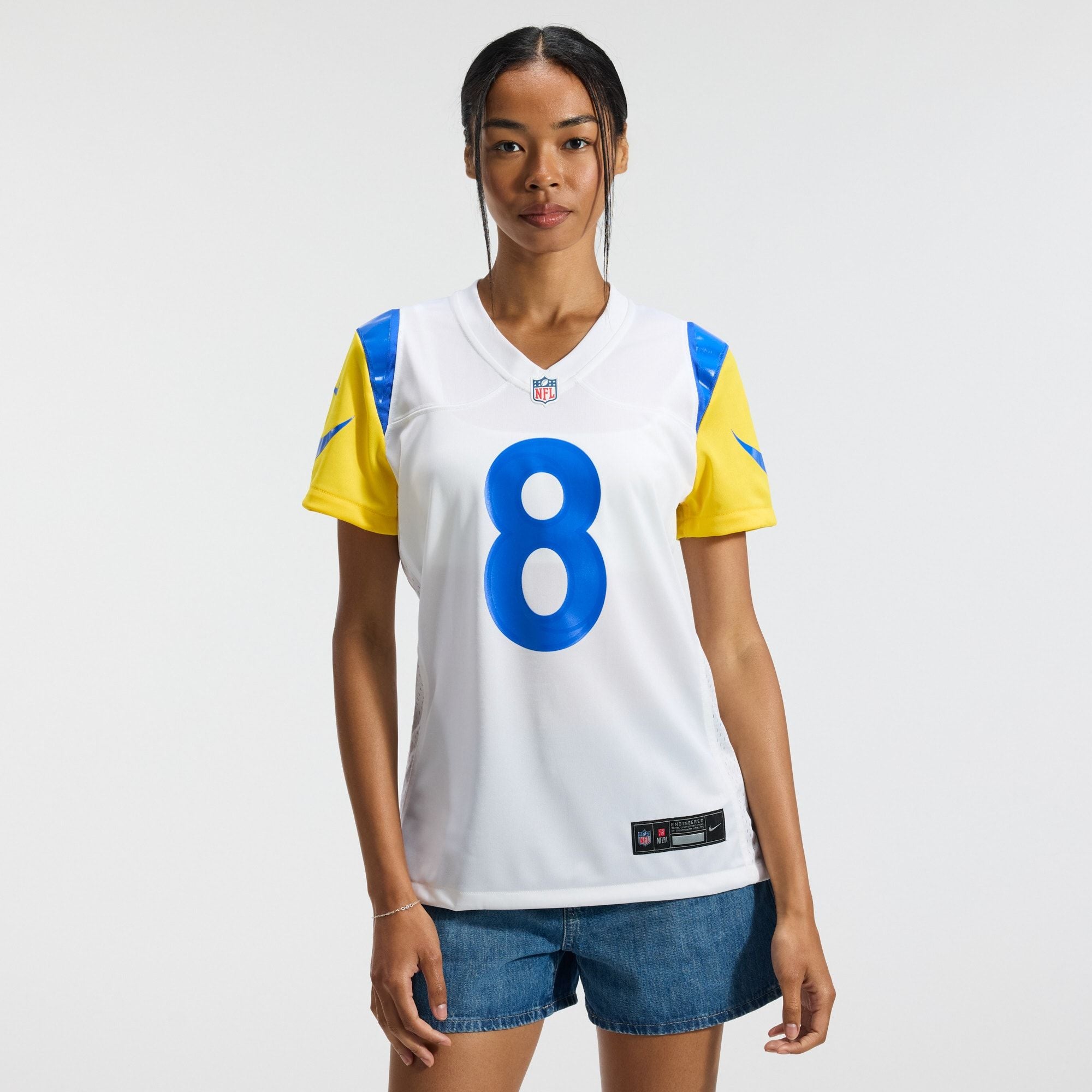 Women's Los Angeles Rams Jared Verse Nike White Game Jersey