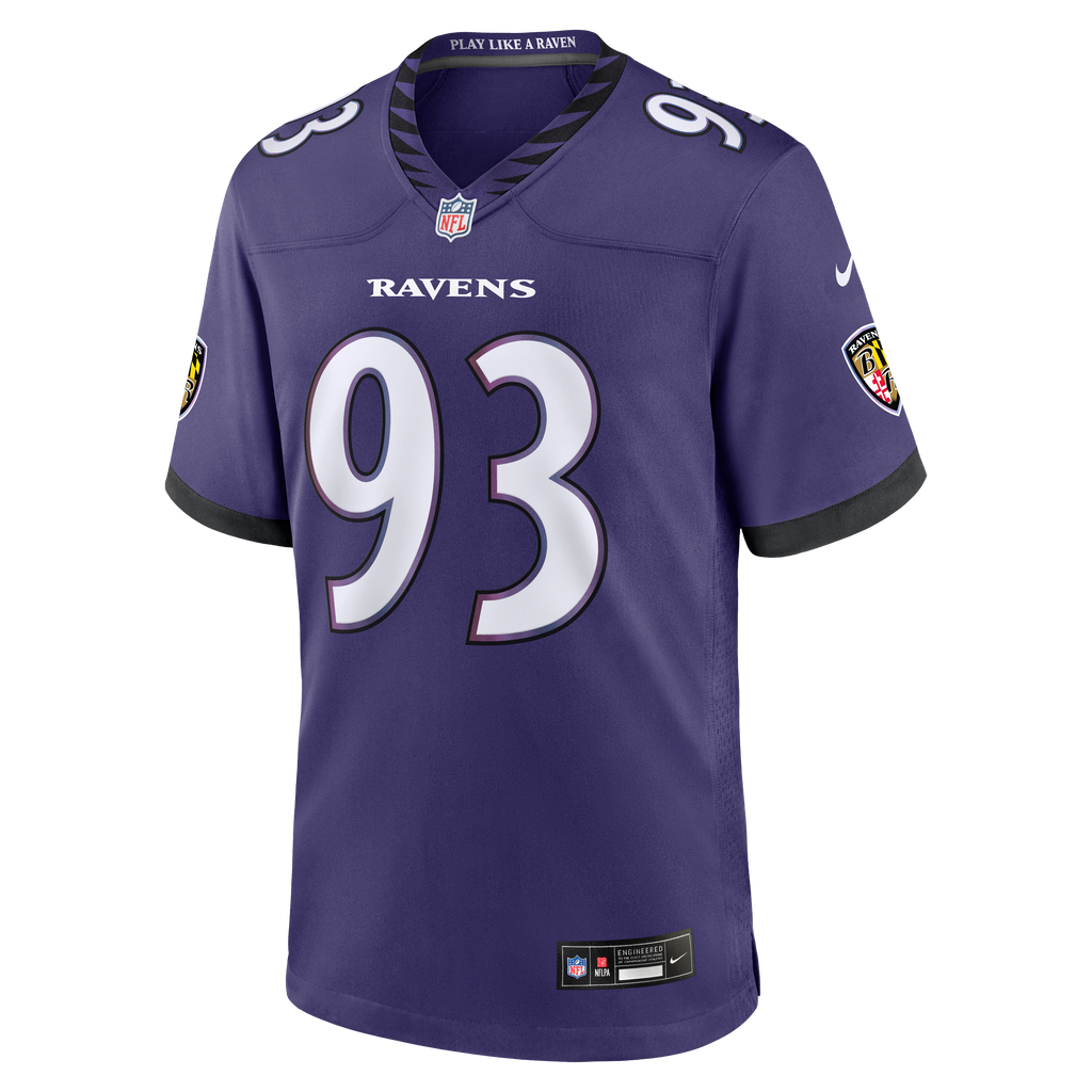 Men's Baltimore Ravens Calais Campbell Nike Purple Team Game Jersey