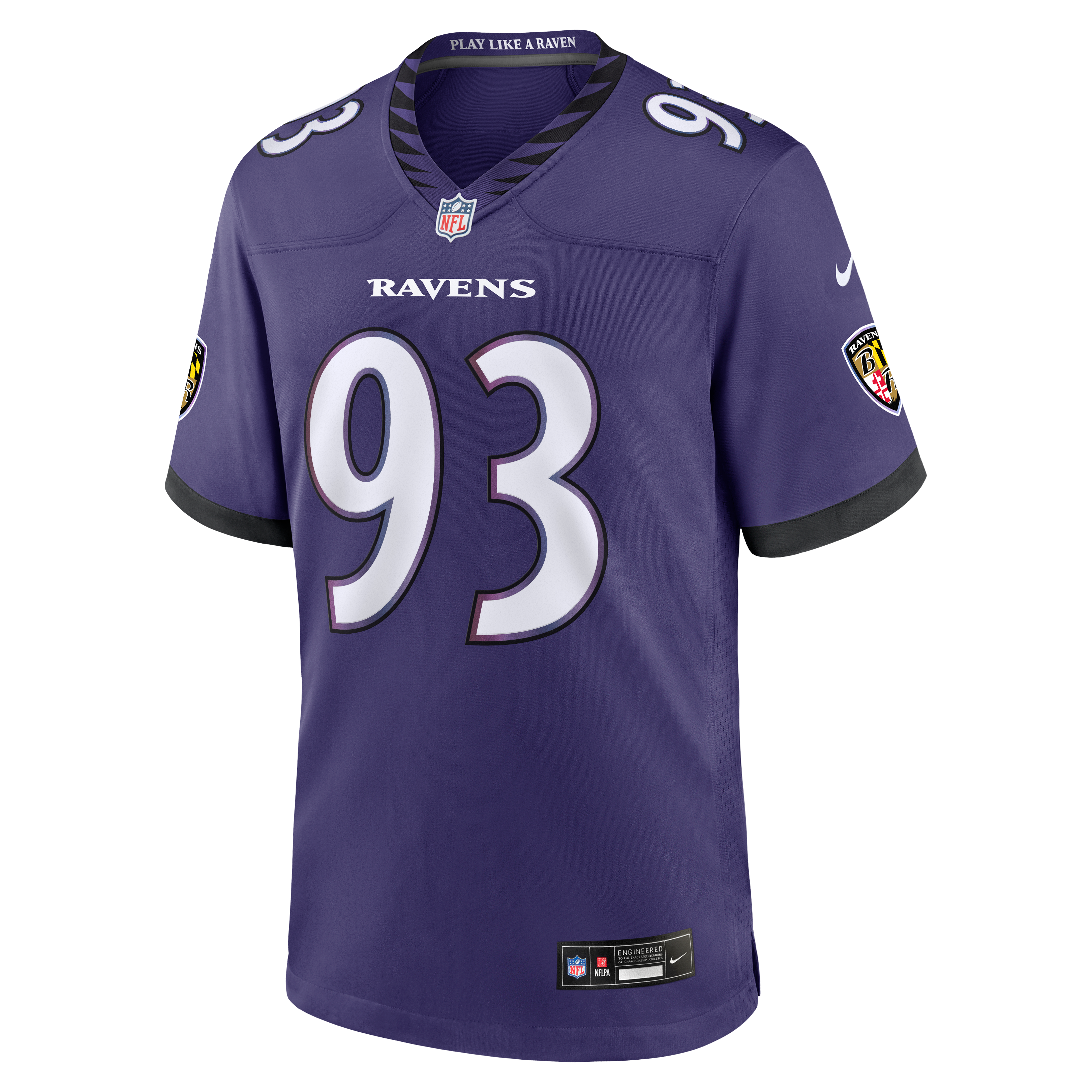 Men's Baltimore Ravens Calais Campbell Nike Purple Team Game Jersey