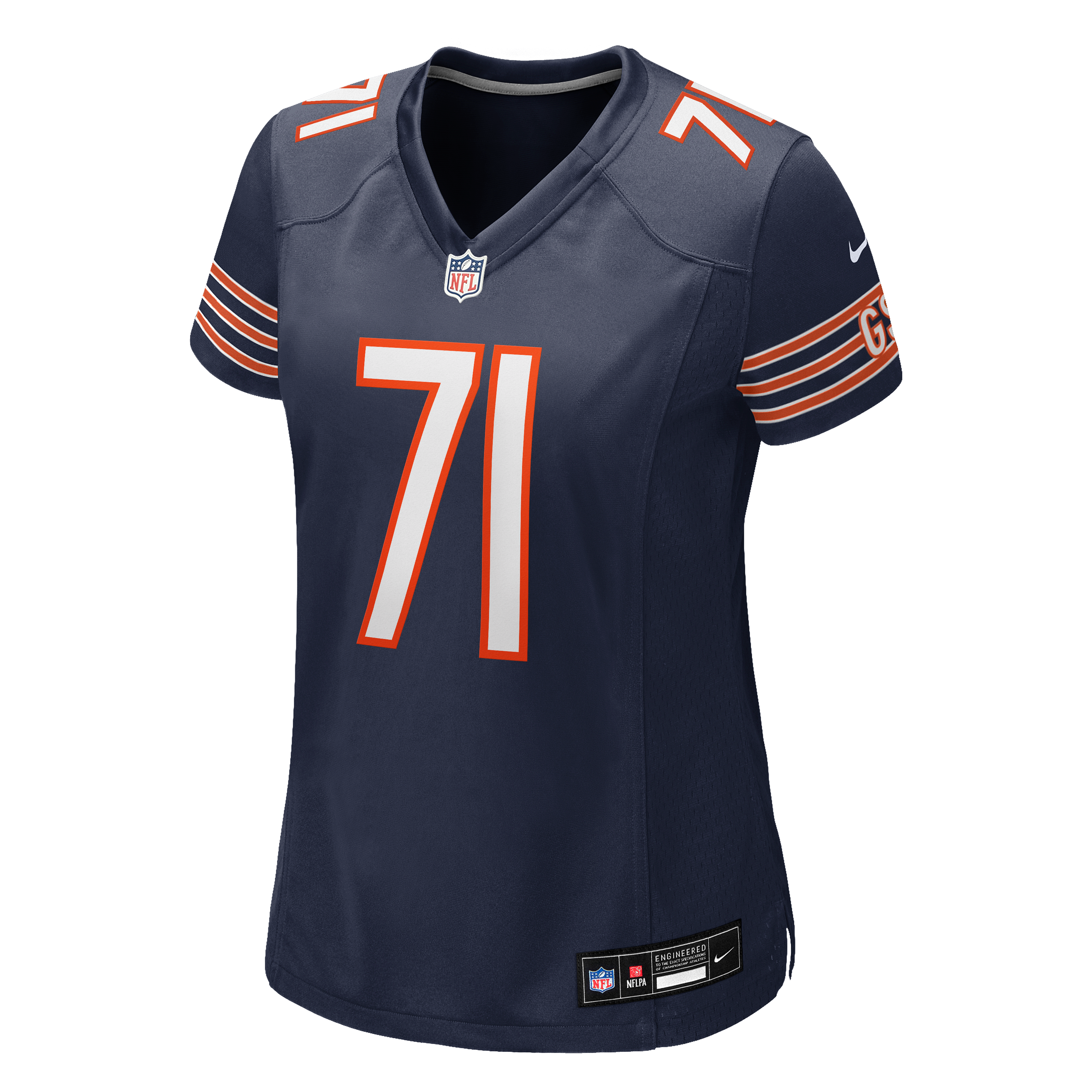 Women's Chicago Bears Jedrick Wills Jr Nike Navy Team Game Jersey