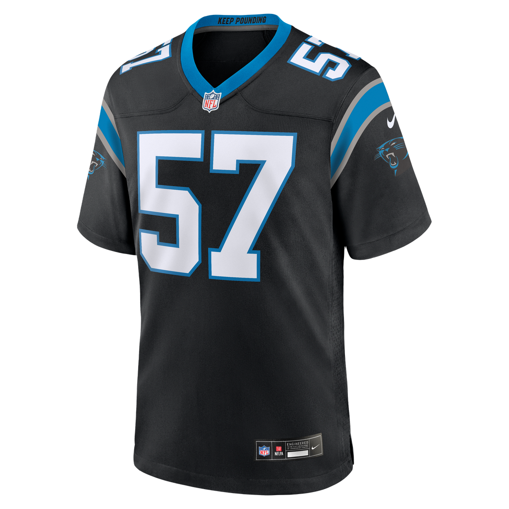 Men's Carolina Panthers Monroe Freeling Nike Black 2026 Nfl Draft First Round Pick No 19 Team Game Jersey