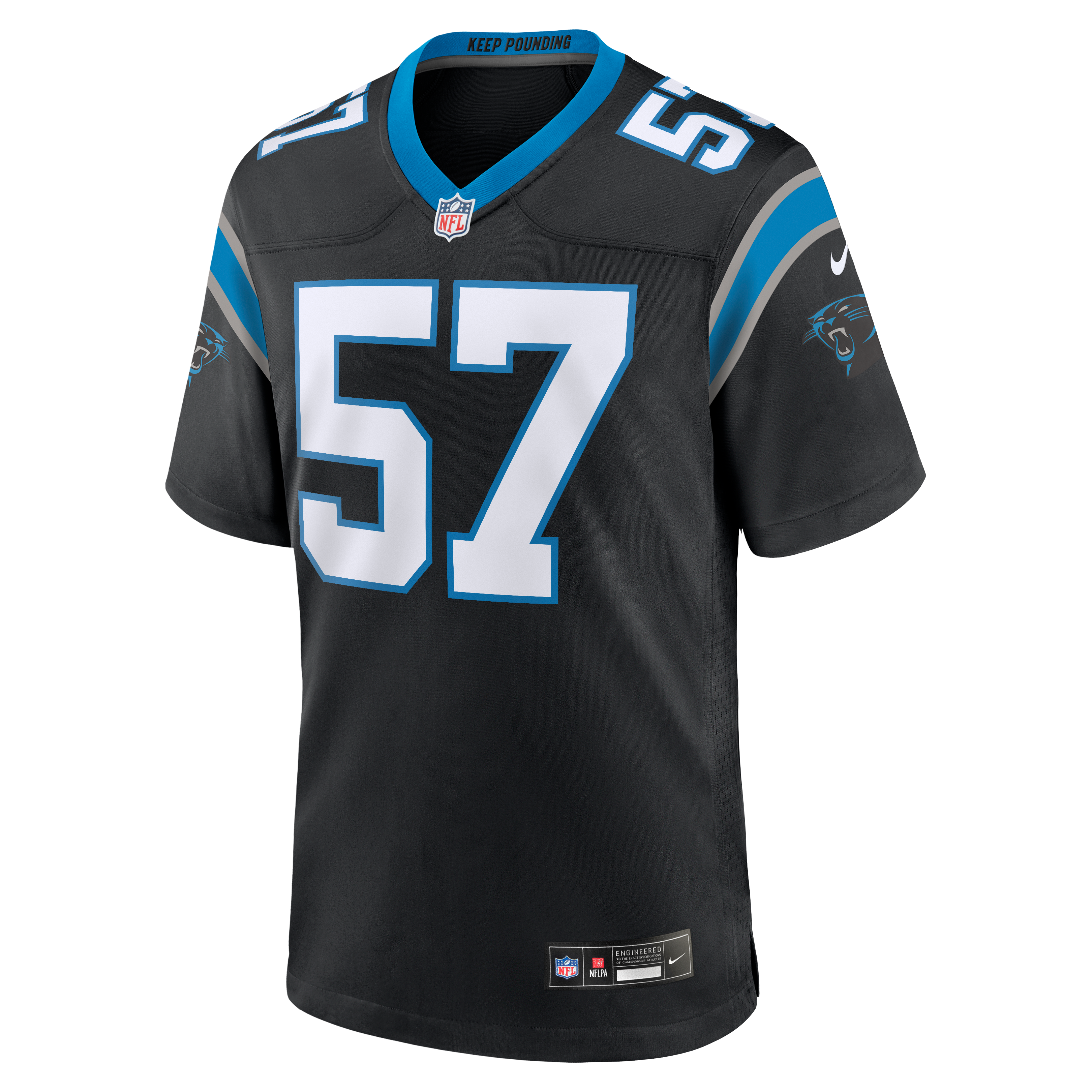 Men's Carolina Panthers Monroe Freeling Nike Black 2026 Nfl Draft First Round Pick No 19 Team Game Jersey
