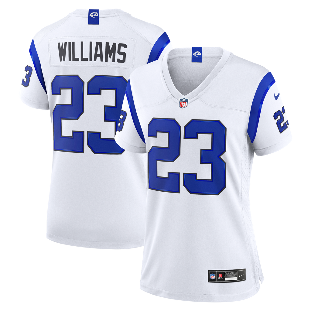 Women's Los Angeles Rams Kyren Williams Nike Fearsome White Game Jersey