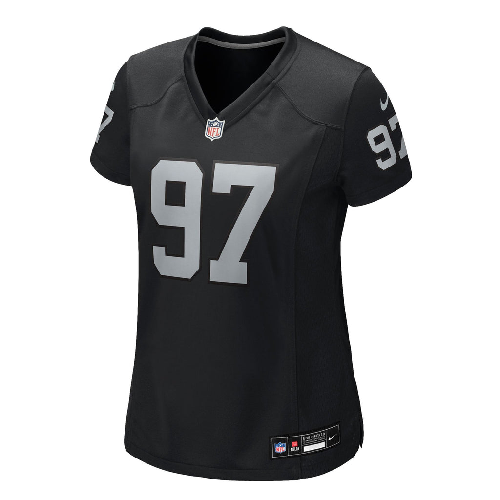 Women's Las Vegas Raiders Tonka Hemingway Nike Black Team Game Jersey