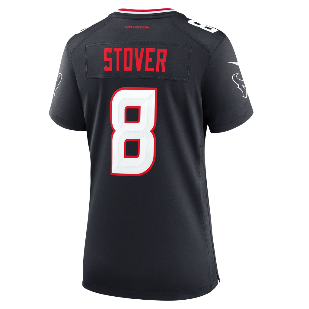 Women's Houston Texans Cade Stover Nike Navy Team Game Jersey