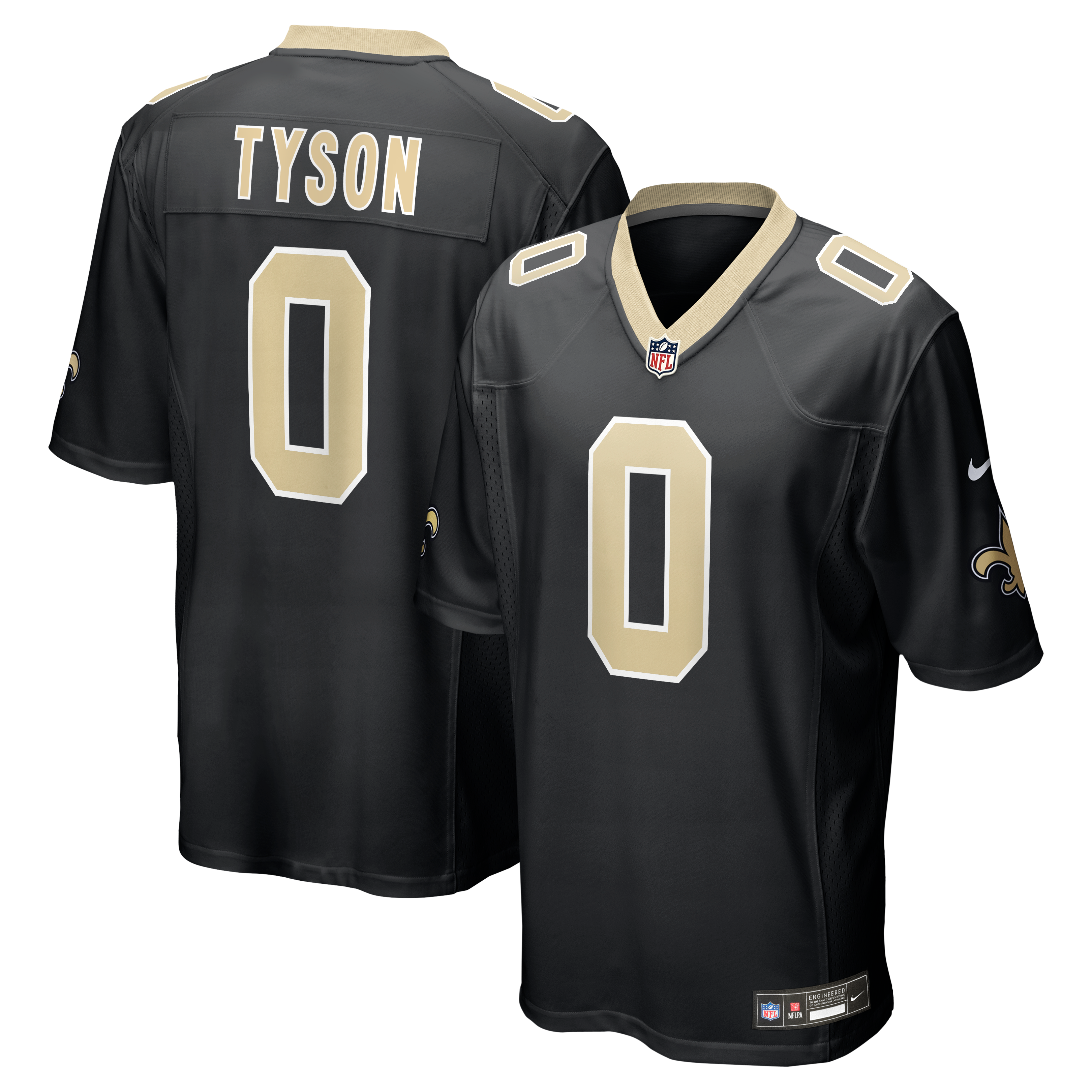 Men's New Orleans Saints Jordyn Tyson Nike Black 2026 Nfl Draft First Round Pick No 8 Team Game Jersey